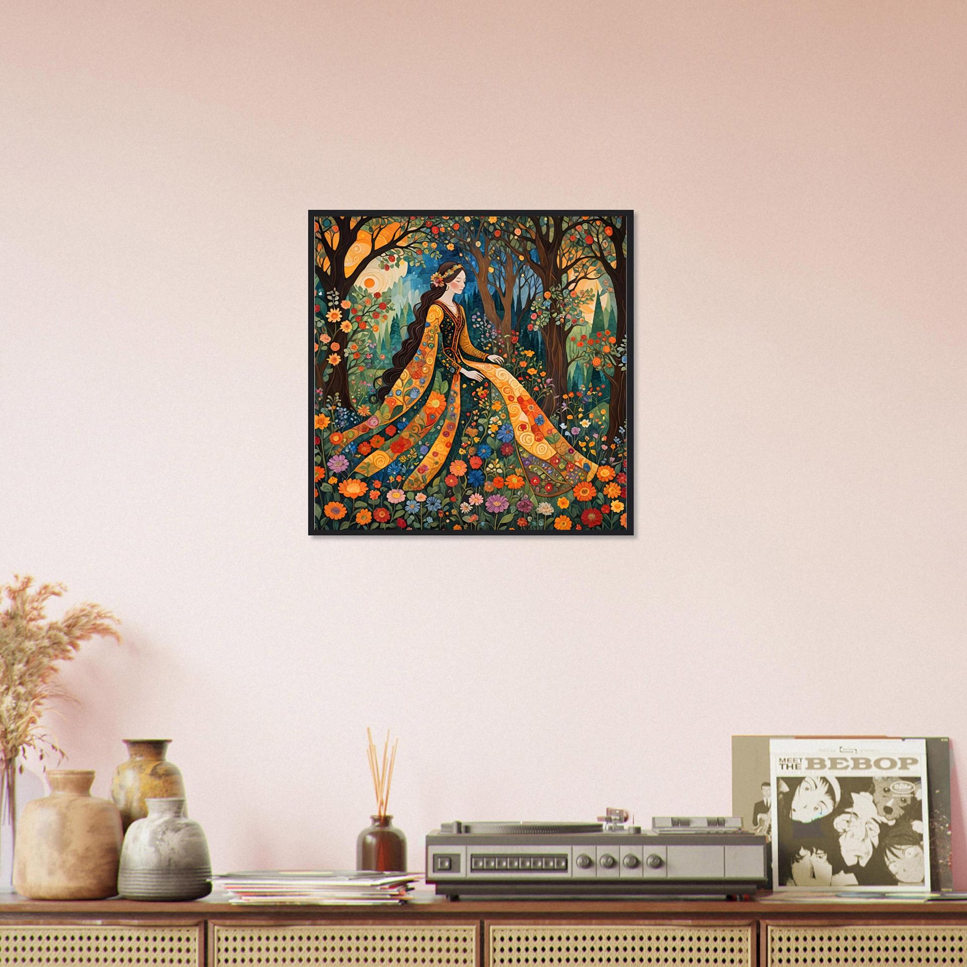 Floral Forest, Original Art, Print on Paper, Framed or Unframed