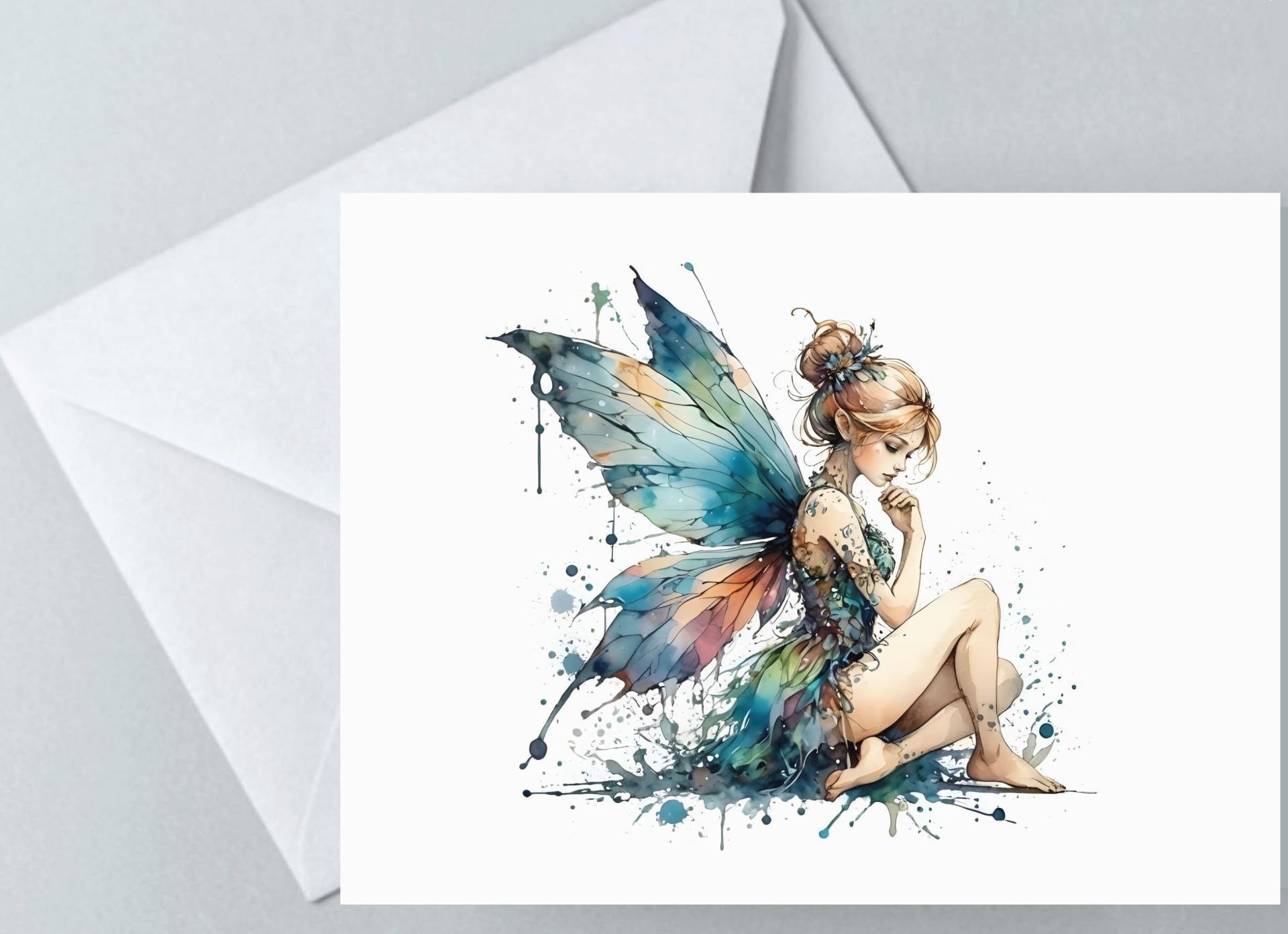 Fairy Greeting Cards, Set of 2 Designs, Bulk Pack of Cards