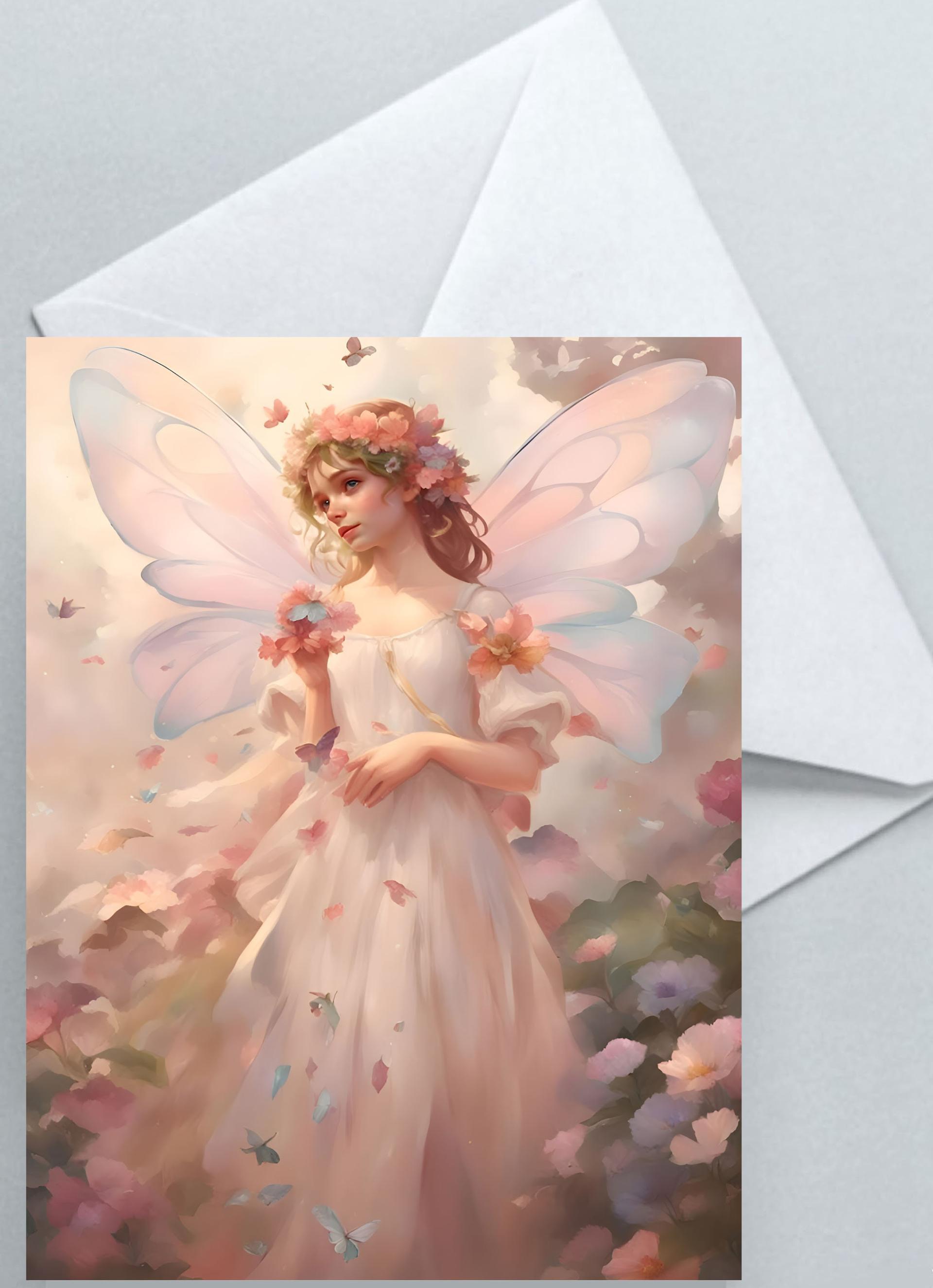 Fairy Greeting Cards, Set of 4 Designs, Bulk Pack of Cards
