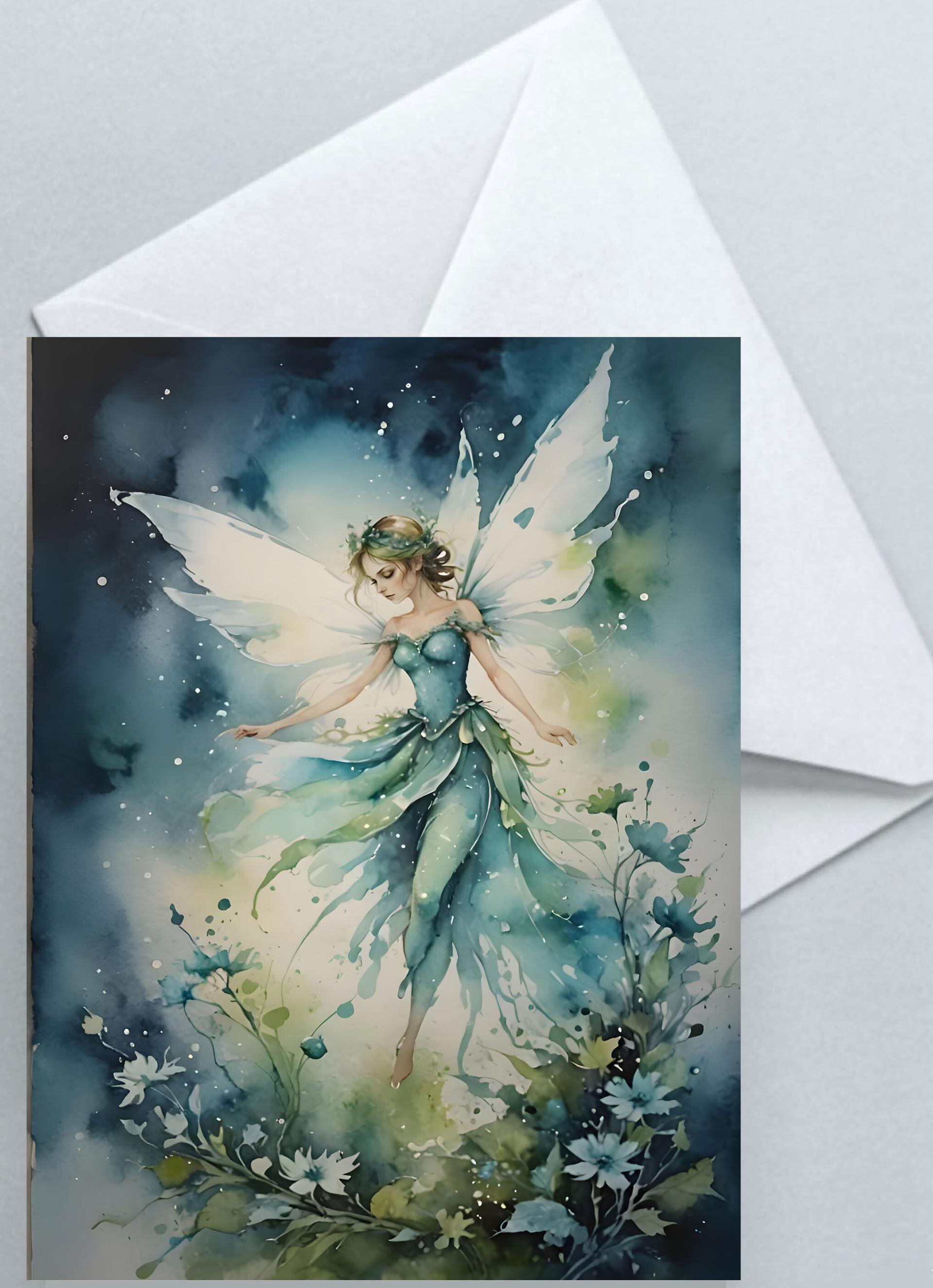 Fairy Greeting Cards, Set of 4 Designs, Bulk Pack of Cards