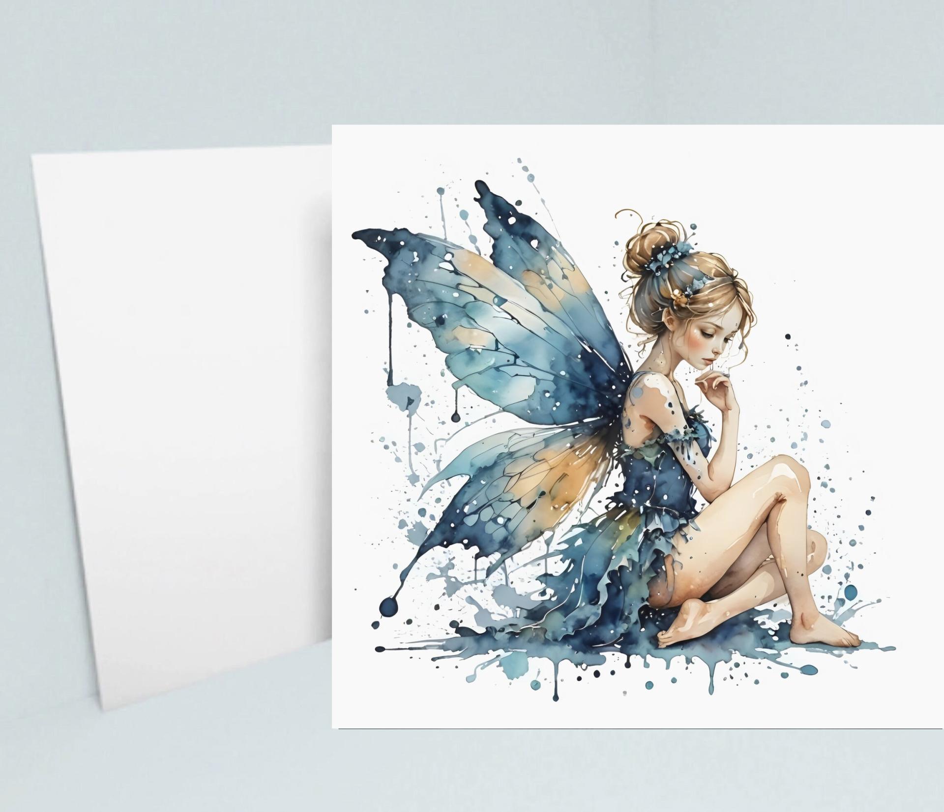 Fairy Greeting Cards, Set of 4 Designs, Bulk Pack of Cards
