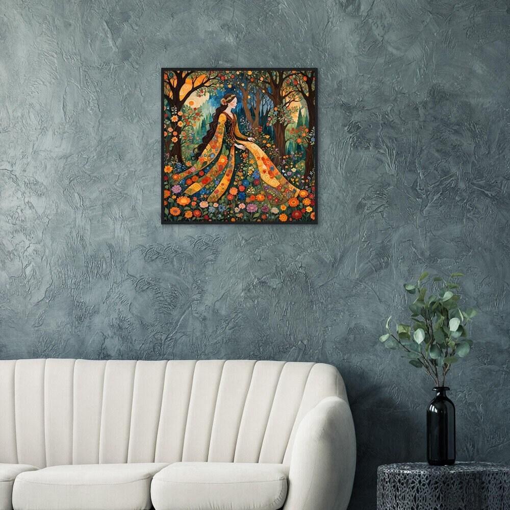 Floral Forest, Original Art, Print on Paper, Framed or Unframed