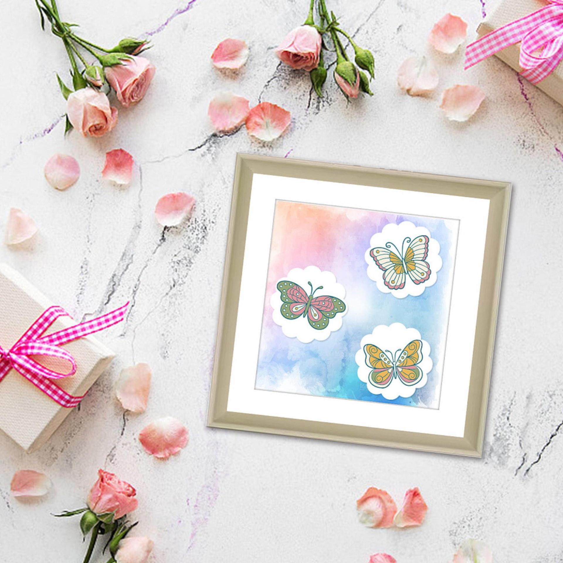 Butterfly Stamps - Silicone Cling Stamp - Texture Embossing Stamp