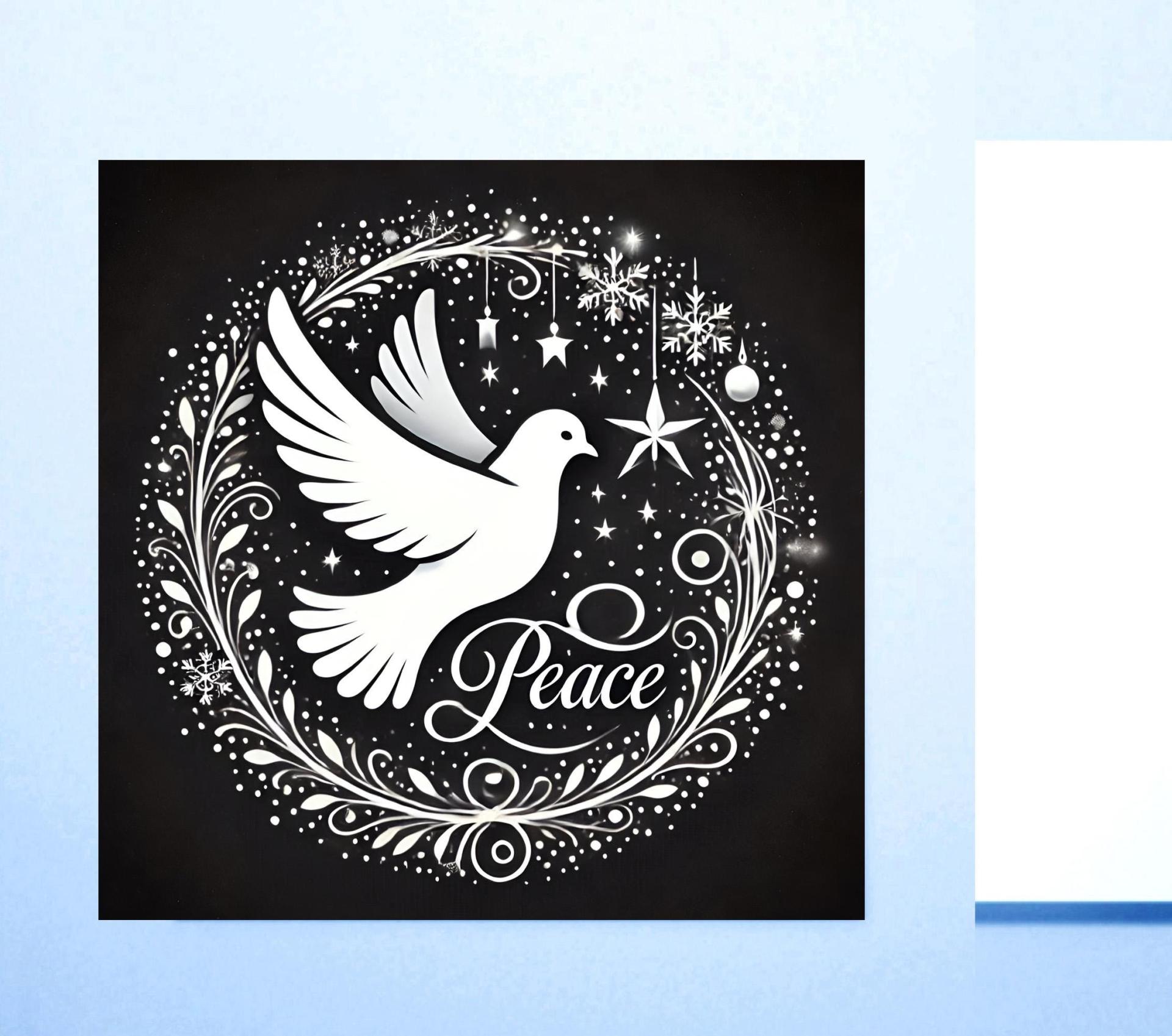 Dove of Peace - Bulk Pack of Christmas Greeting Cards, Holiday Cards, Square
