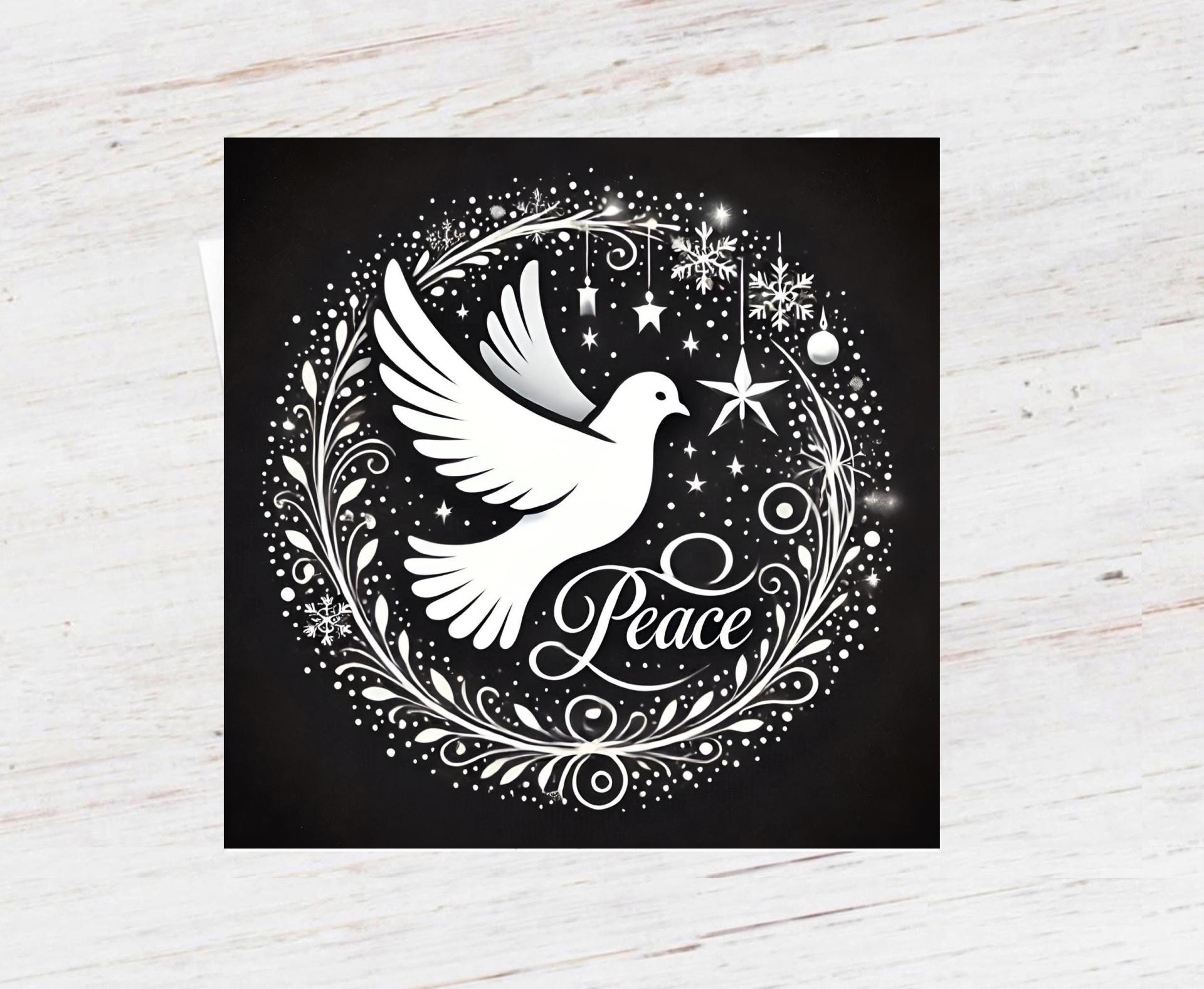 Dove of Peace - Bulk Pack of Christmas Greeting Cards, Holiday Cards, Square