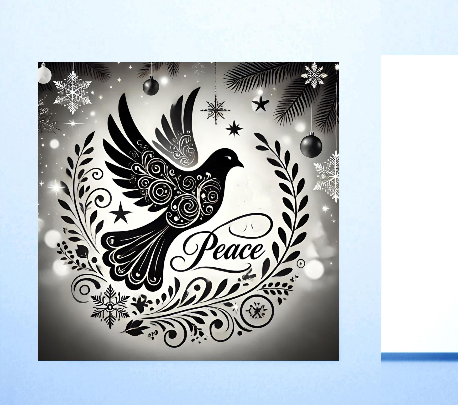 Dove of Peace - Bulk Pack of Christmas Greeting Cards, Holiday Cards, Square