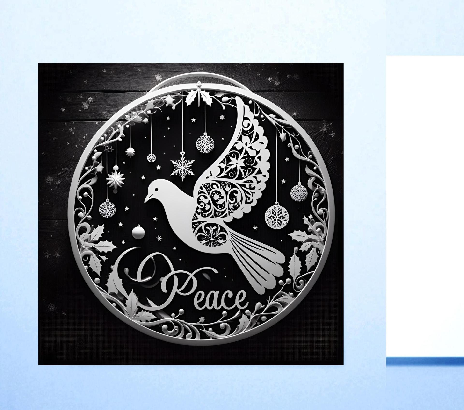 Dove of Peace - Bulk Pack of Christmas Greeting Cards, Holiday Cards, Square
