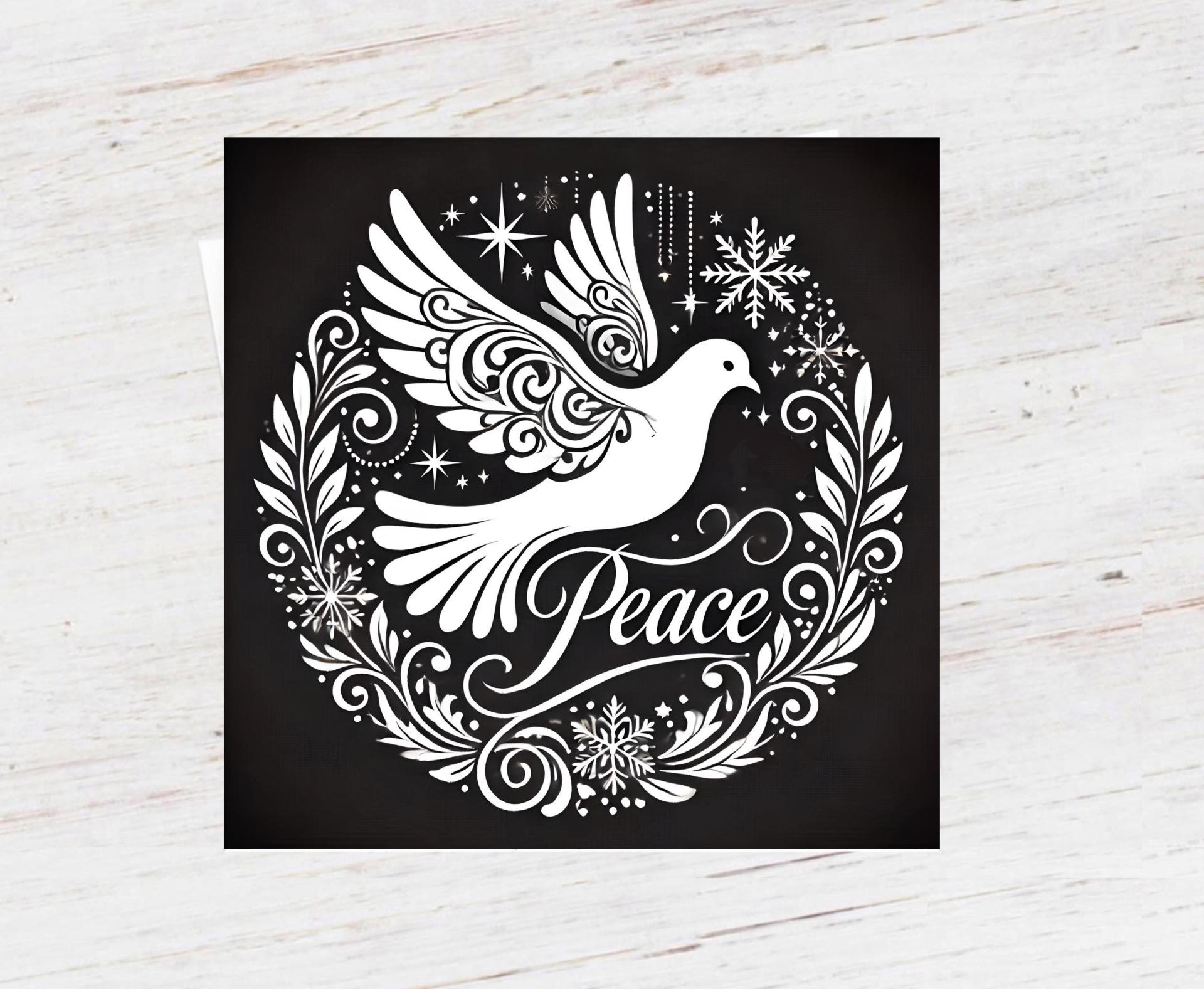 Dove of Peace - Bulk Pack of Christmas Greeting Cards, Holiday Cards, Square