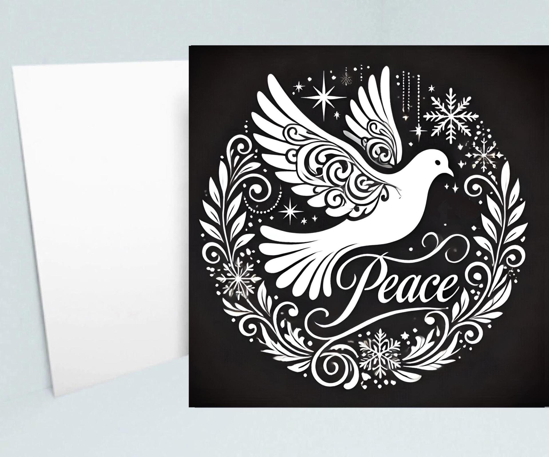 Dove of Peace - Bulk Pack of Christmas Greeting Cards, Holiday Cards, Square