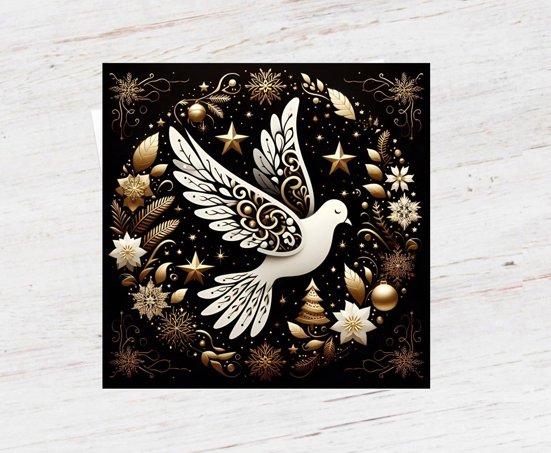Dove of Peace - Bulk Pack of Christmas Greeting Cards, Holiday Cards, Square