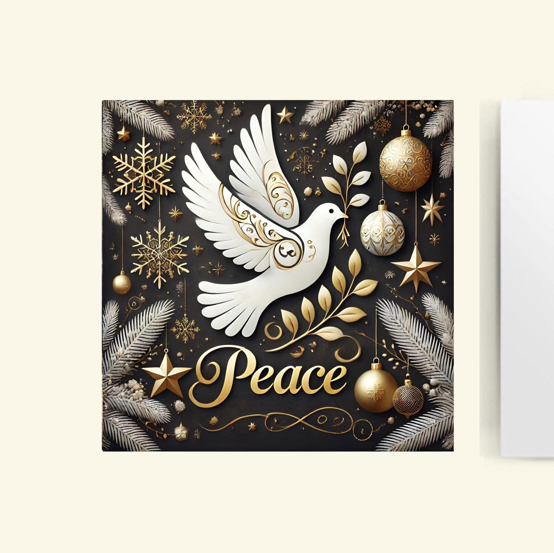 Dove of Peace - Bulk Pack of Christmas Greeting Cards, Holiday Cards, Square