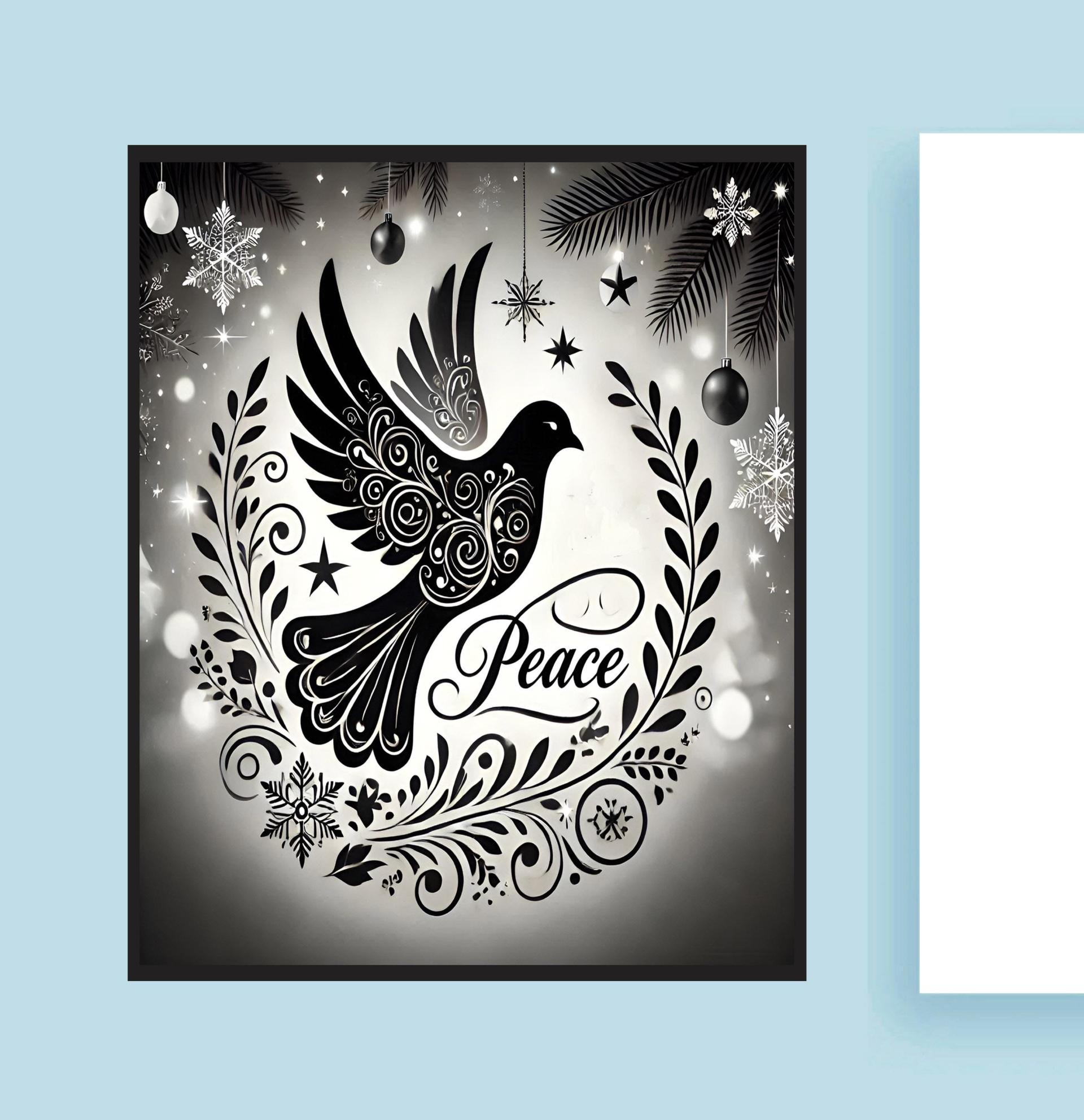 Dove of Peace, Set of 4 Designs, Christmas Cards, Holiday Bulk Pack of Cards