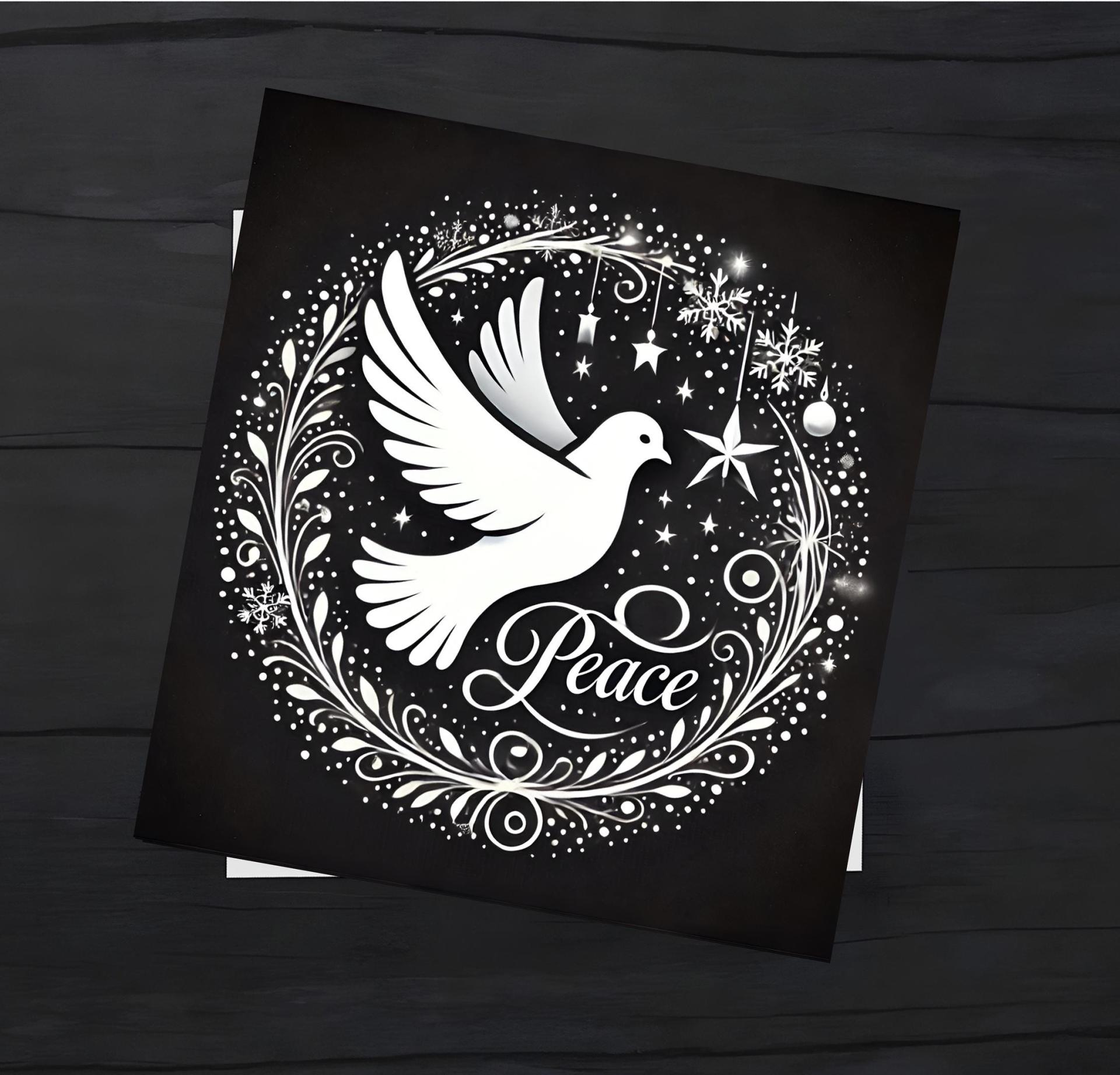 Dove of Peace - Bulk Pack of Christmas Greeting Cards, Holiday Cards, Square