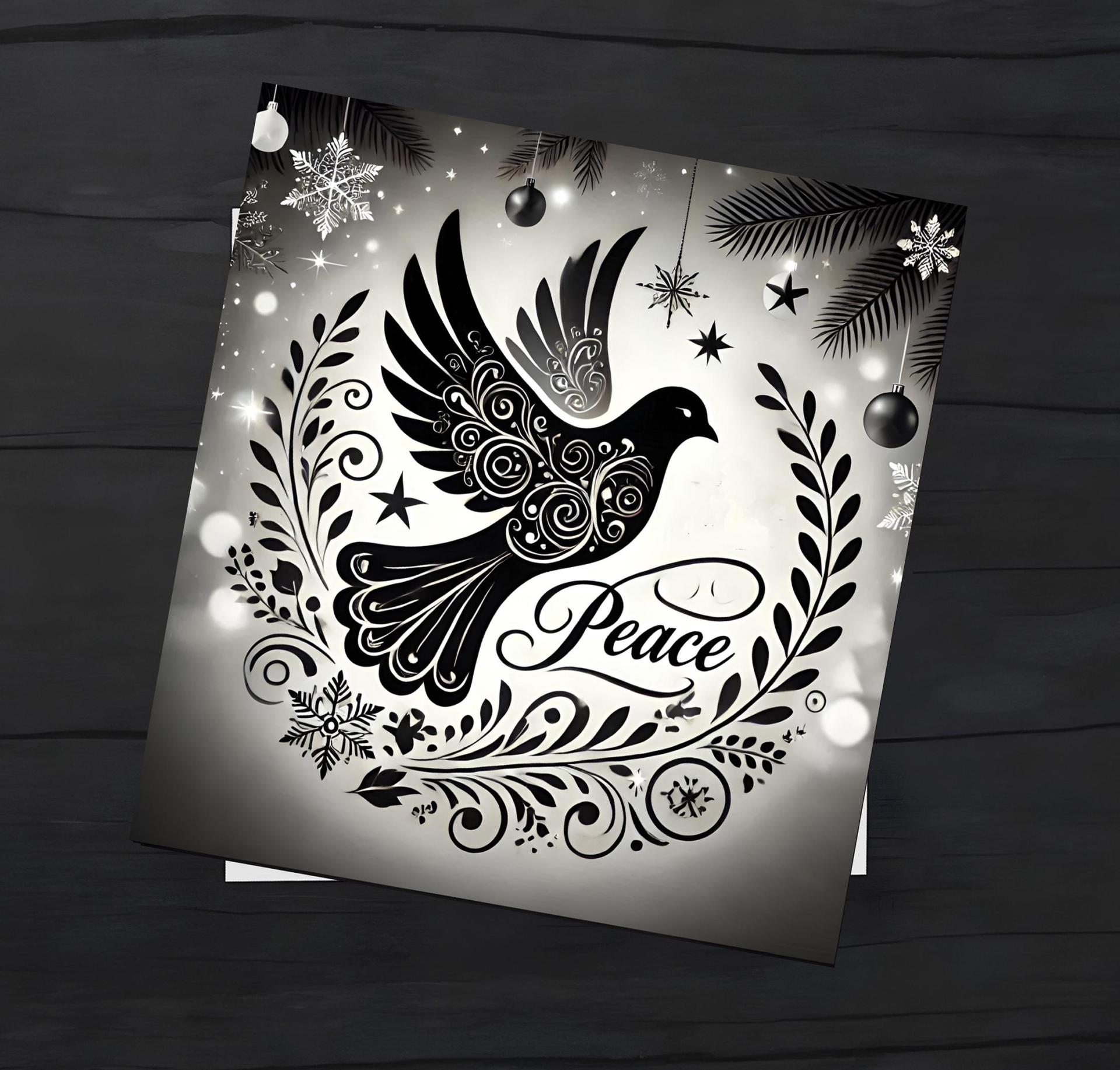 Dove of Peace - Bulk Pack of Christmas Greeting Cards, Holiday Cards, Square