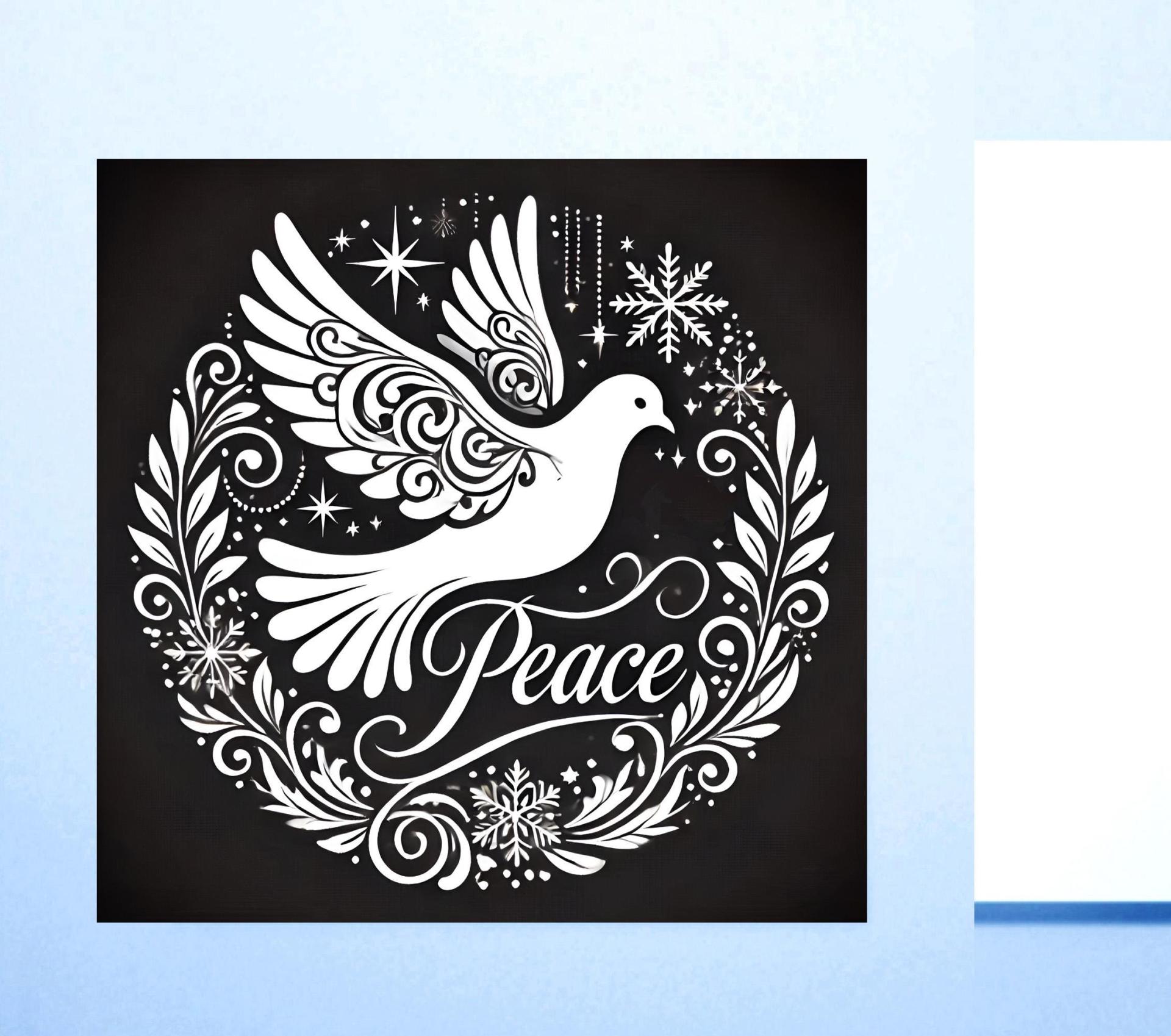 Dove of Peace - Bulk Pack of Christmas Greeting Cards, Holiday Cards, Square