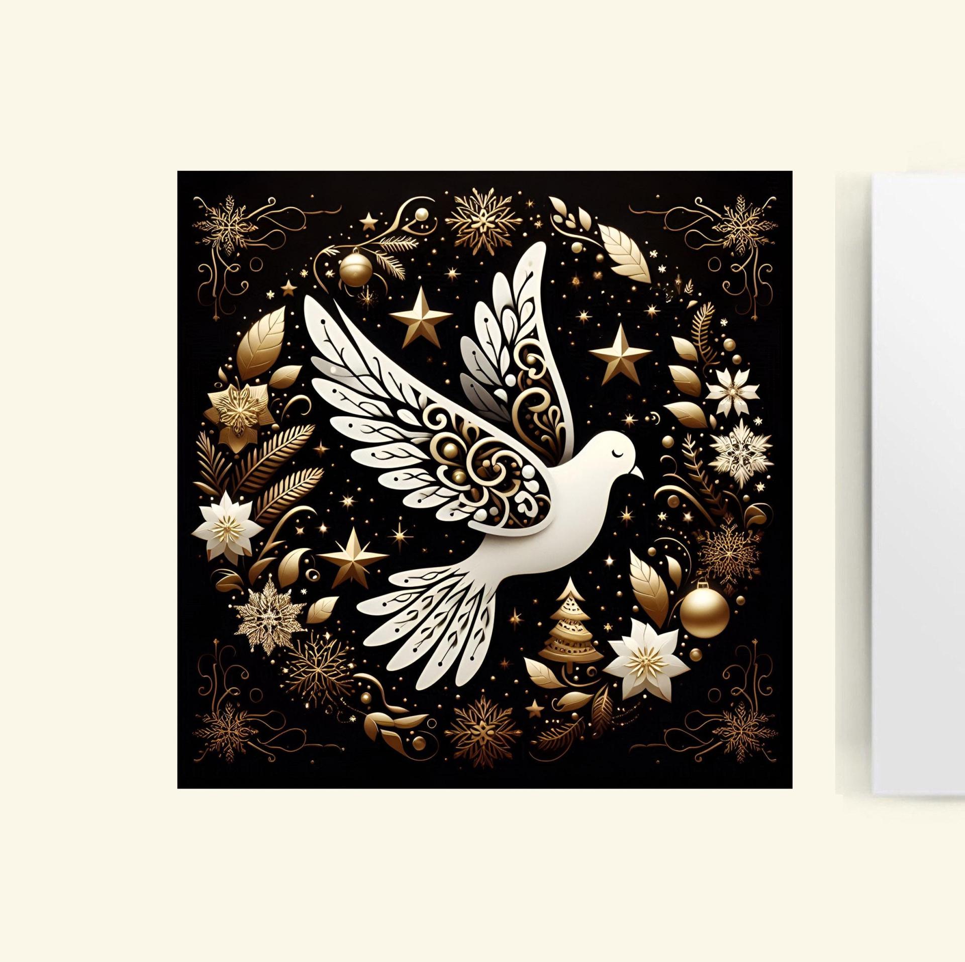 Dove of Peace - Bulk Pack of Christmas Greeting Cards, Holiday Cards, Square