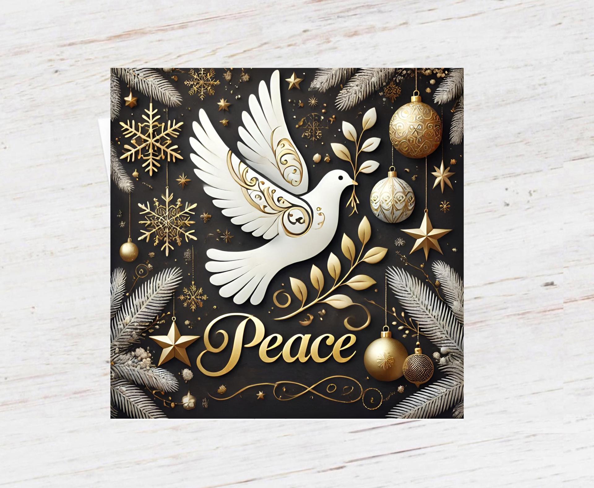 Dove of Peace - Bulk Pack of Christmas Greeting Cards, Holiday Cards, Square