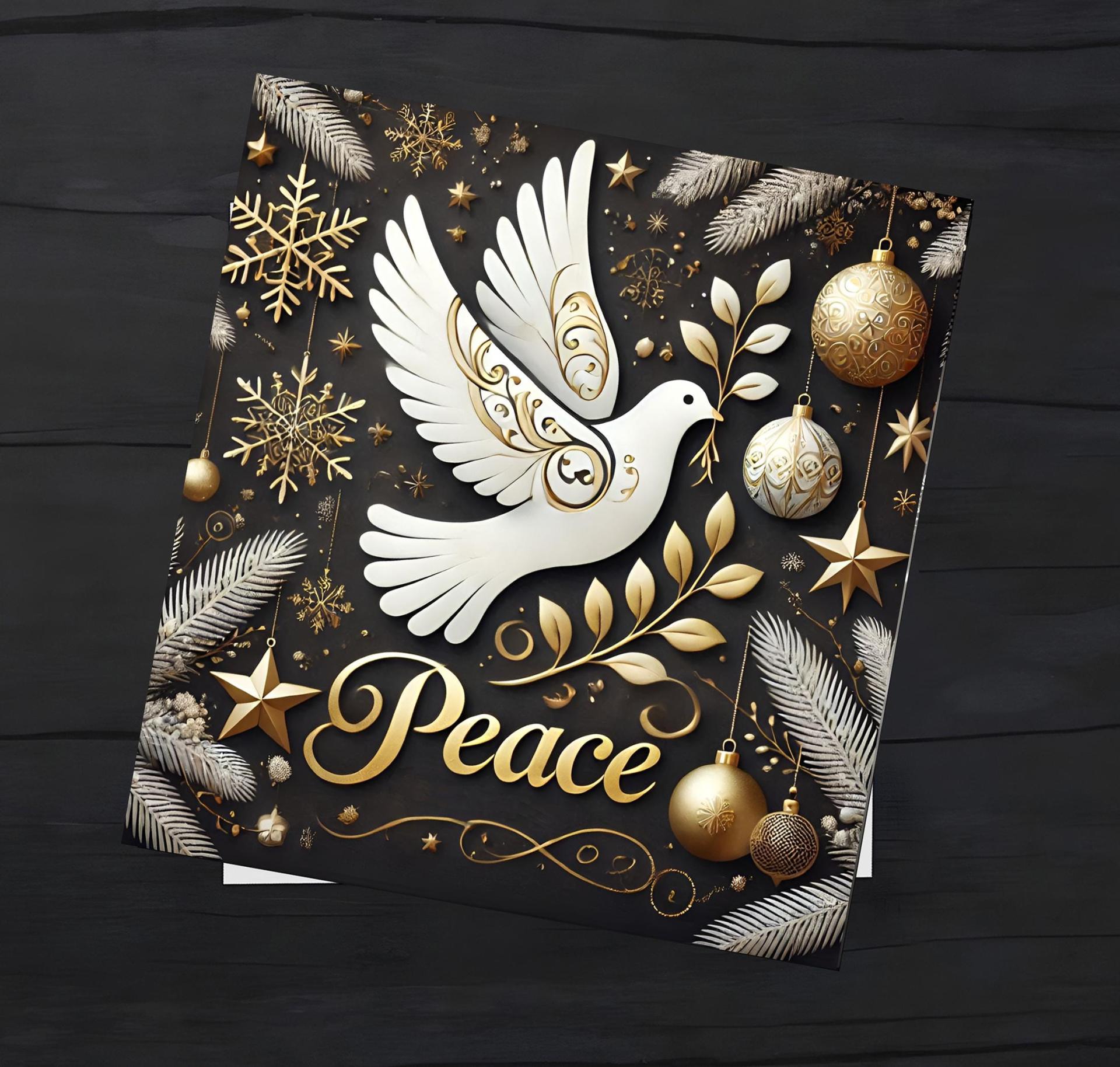 Dove of Peace - Bulk Pack of Christmas Greeting Cards, Holiday Cards, Square