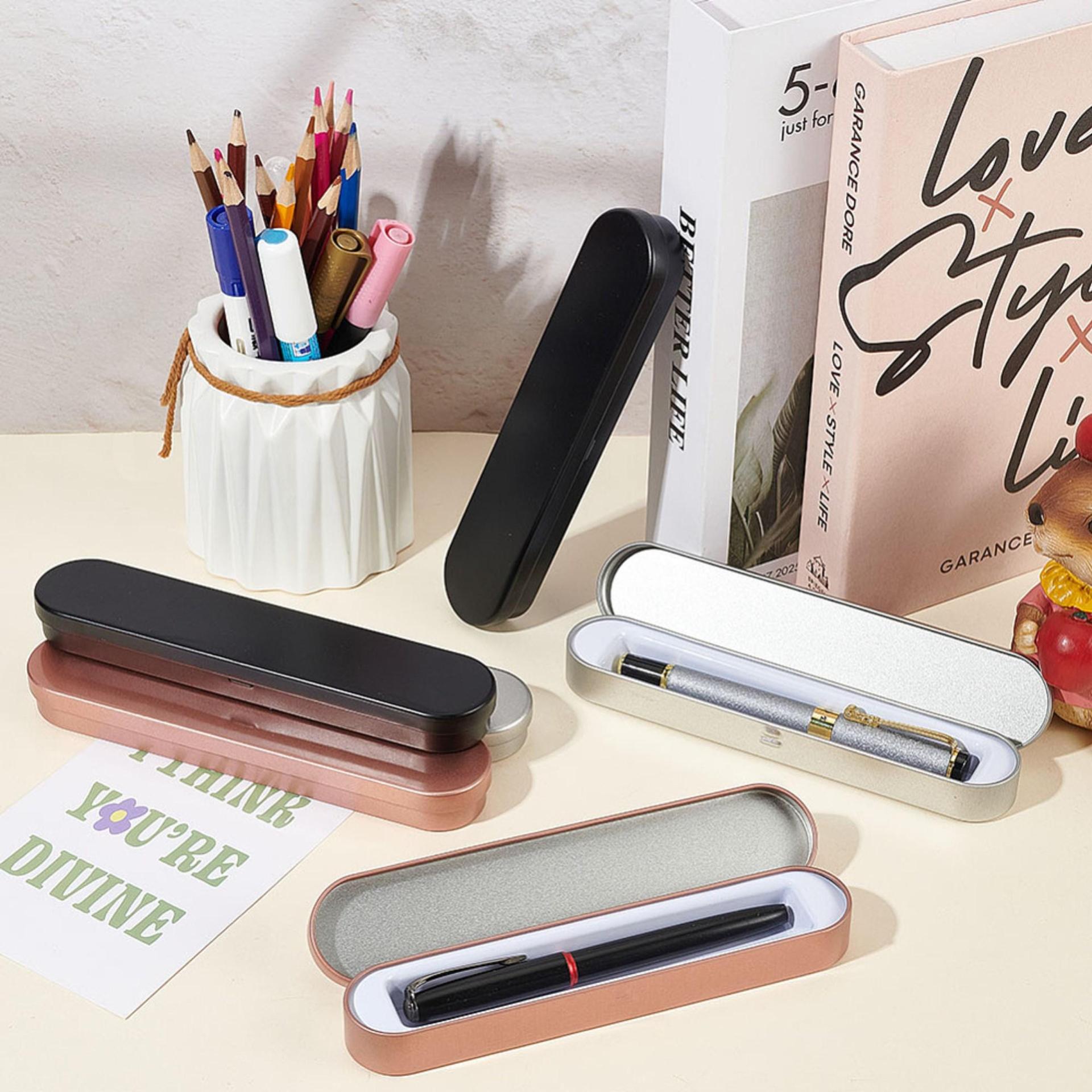 Pencil Box Tin - Hinged, Craft Storage, Travel Tin, Pencil and Pen Box