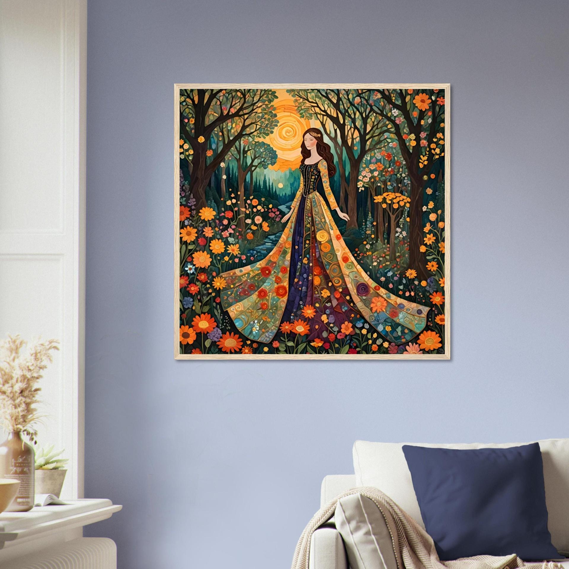 Floral Forest, Original Art, Framed or Unframed, Print on Paper