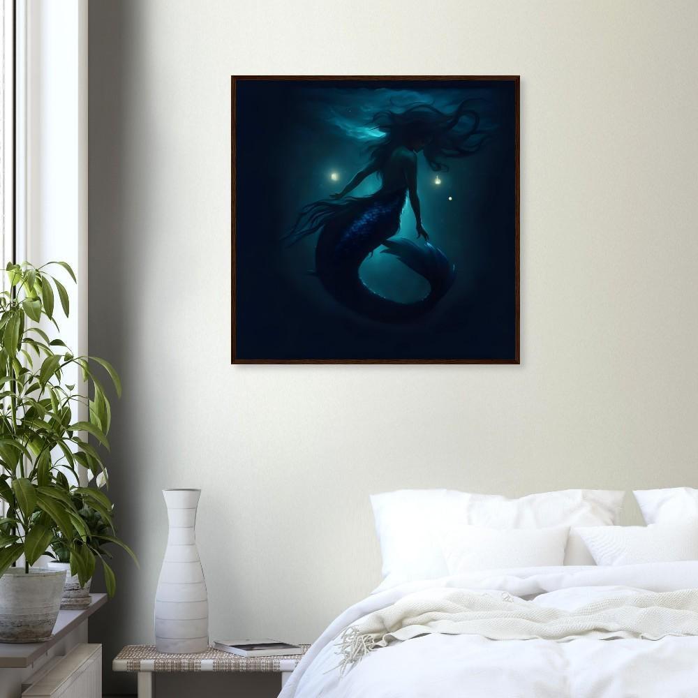 Mermaid Print - Framed or Unframed - Original Art - Print on Paper