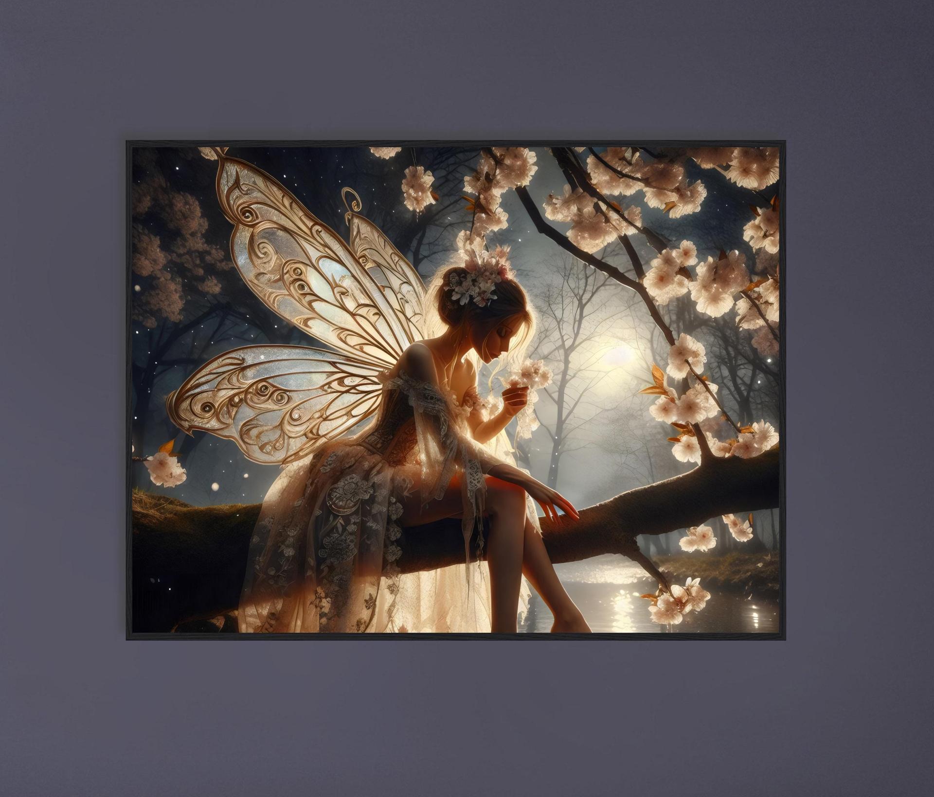 Fairy, Original Art Print, Framed or Unframed