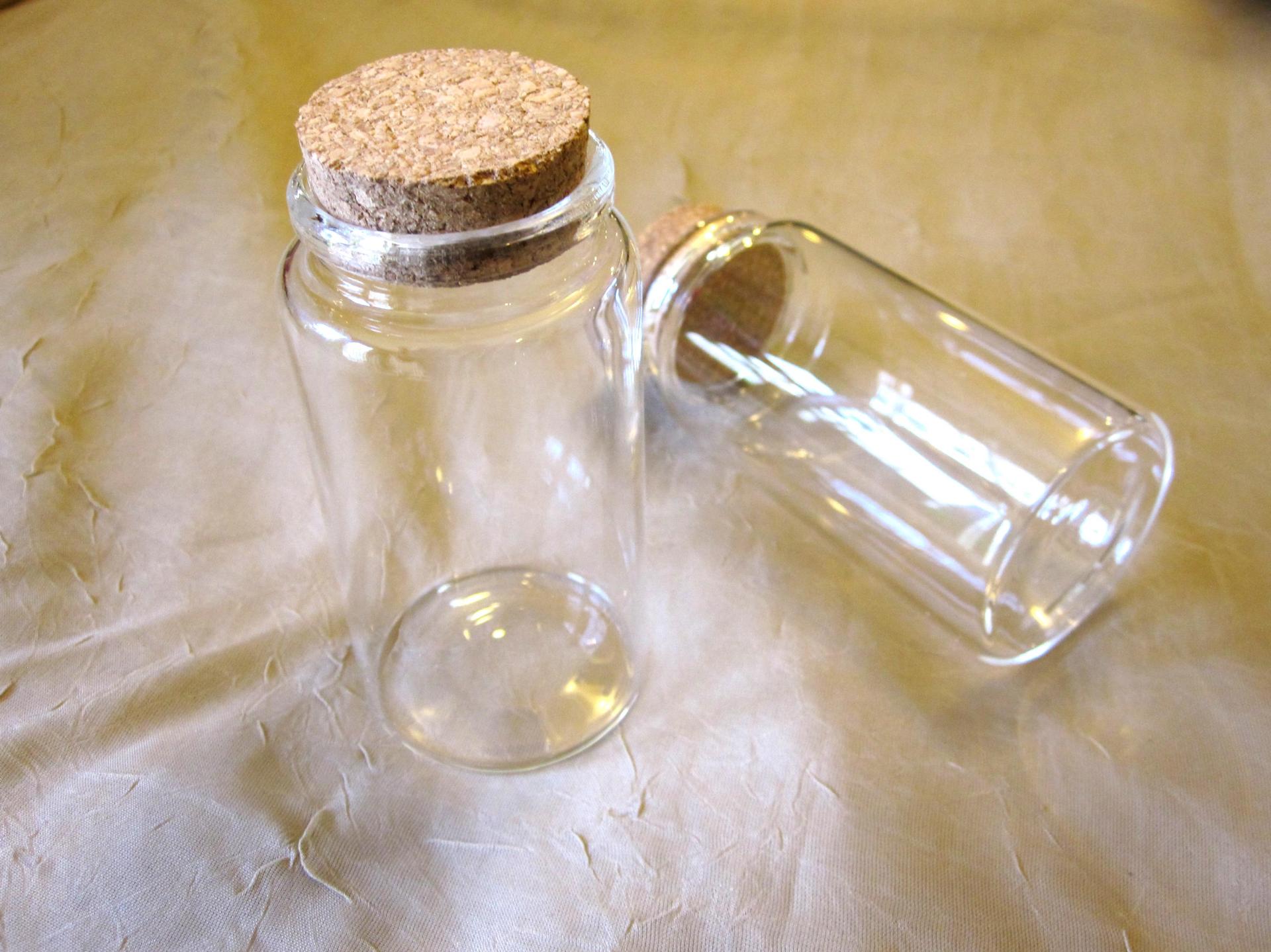 Large Jar with Cork, Favor Jar, Herb Jars, Craft Storage