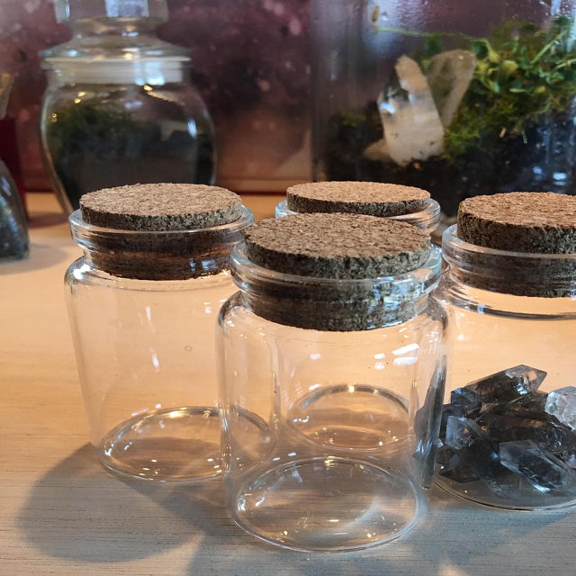 Large Jar with Cork, Favor Jar, Herb Jars, Craft Storage