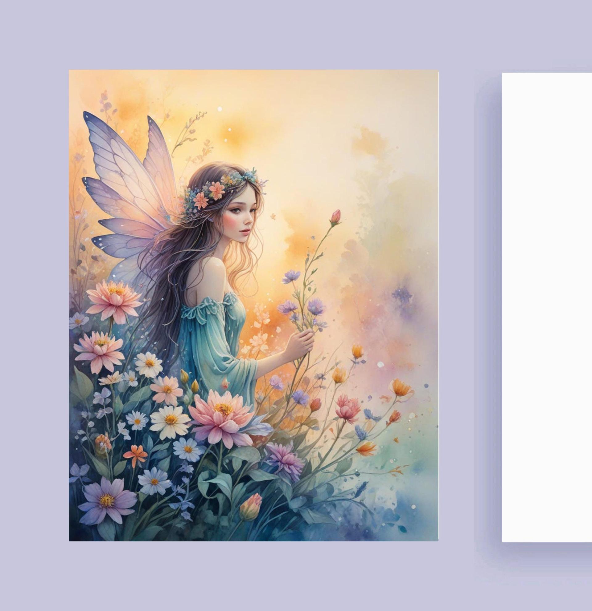 Set of 2 Designs, Fairy Greeting Cards, Bulk Pack of Cards