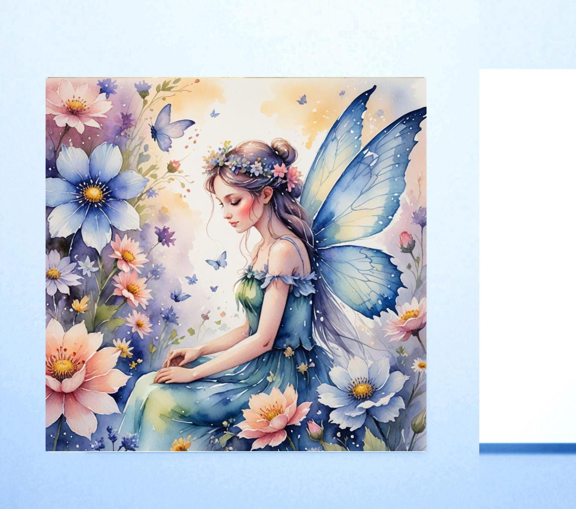Set of 2 Designs, Fairy Greeting Cards, Bulk Pack of Cards