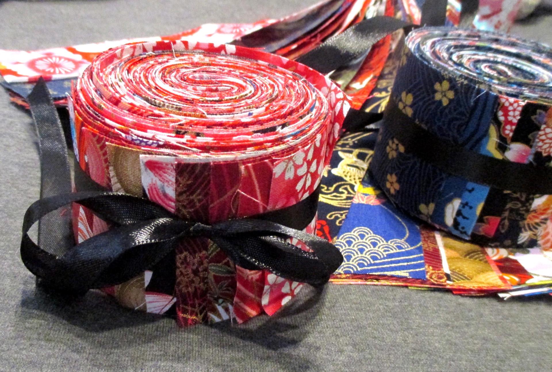 Jelly Roll, Fabric Strips Bundle, All Cotton - Multiple Colors, for Crafting, Rugs, Baskets, Patchwork, and Quilting