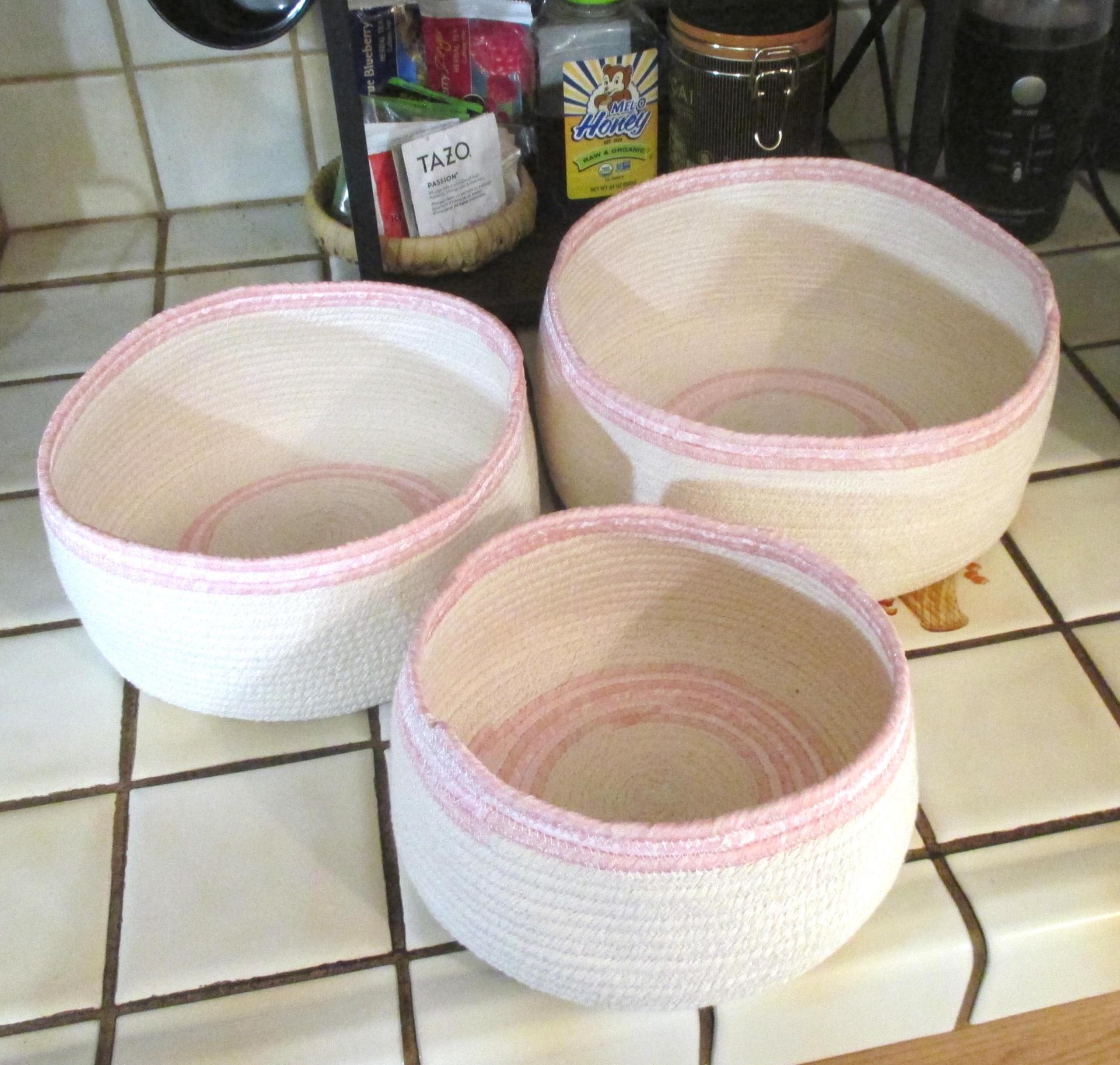 Rope Basket, Wrap Basket, Storage, Catch All, Rope Bowl
