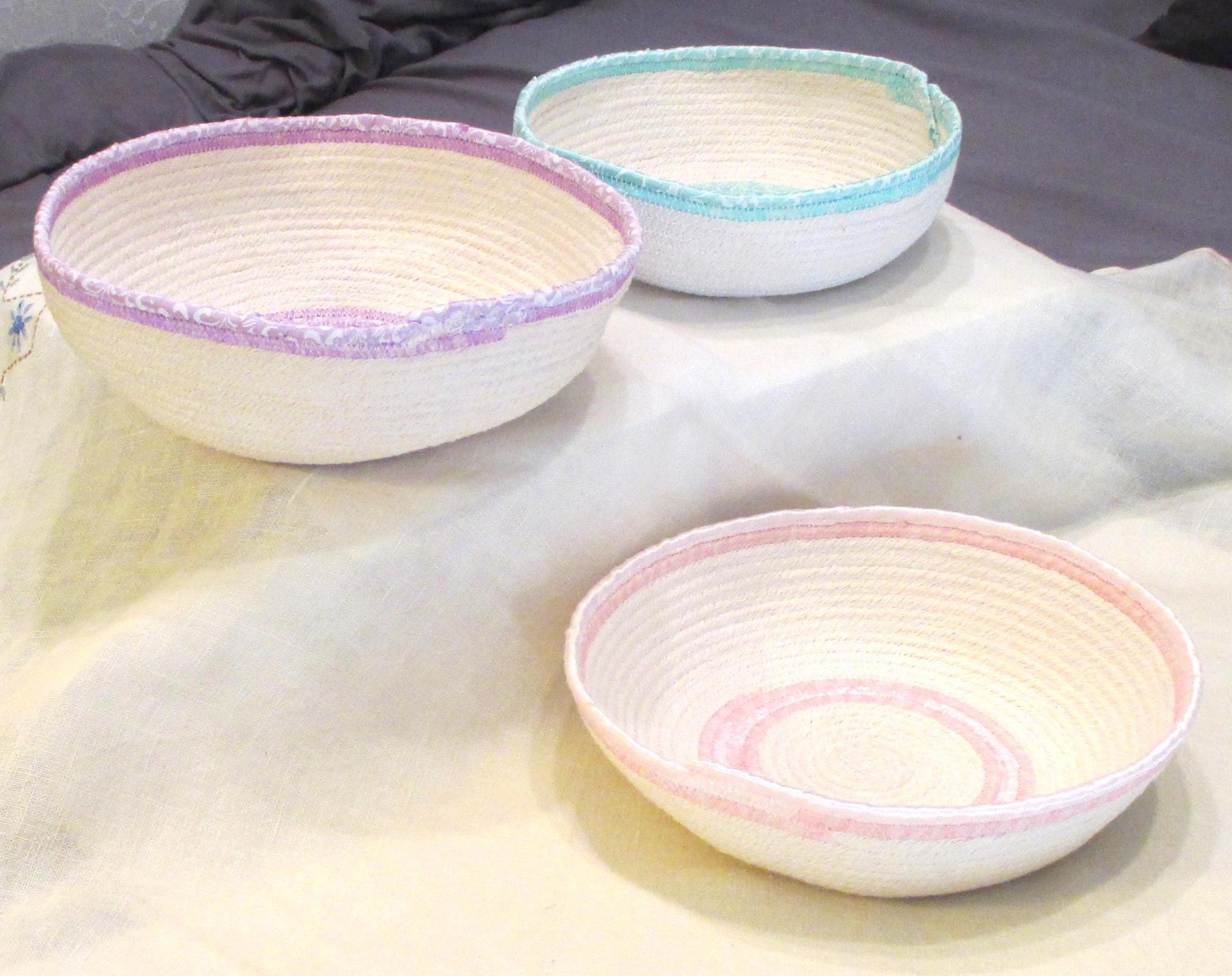 Rope Basket, Wrap Basket, Gift Basket, Catch All, Rope Bowl