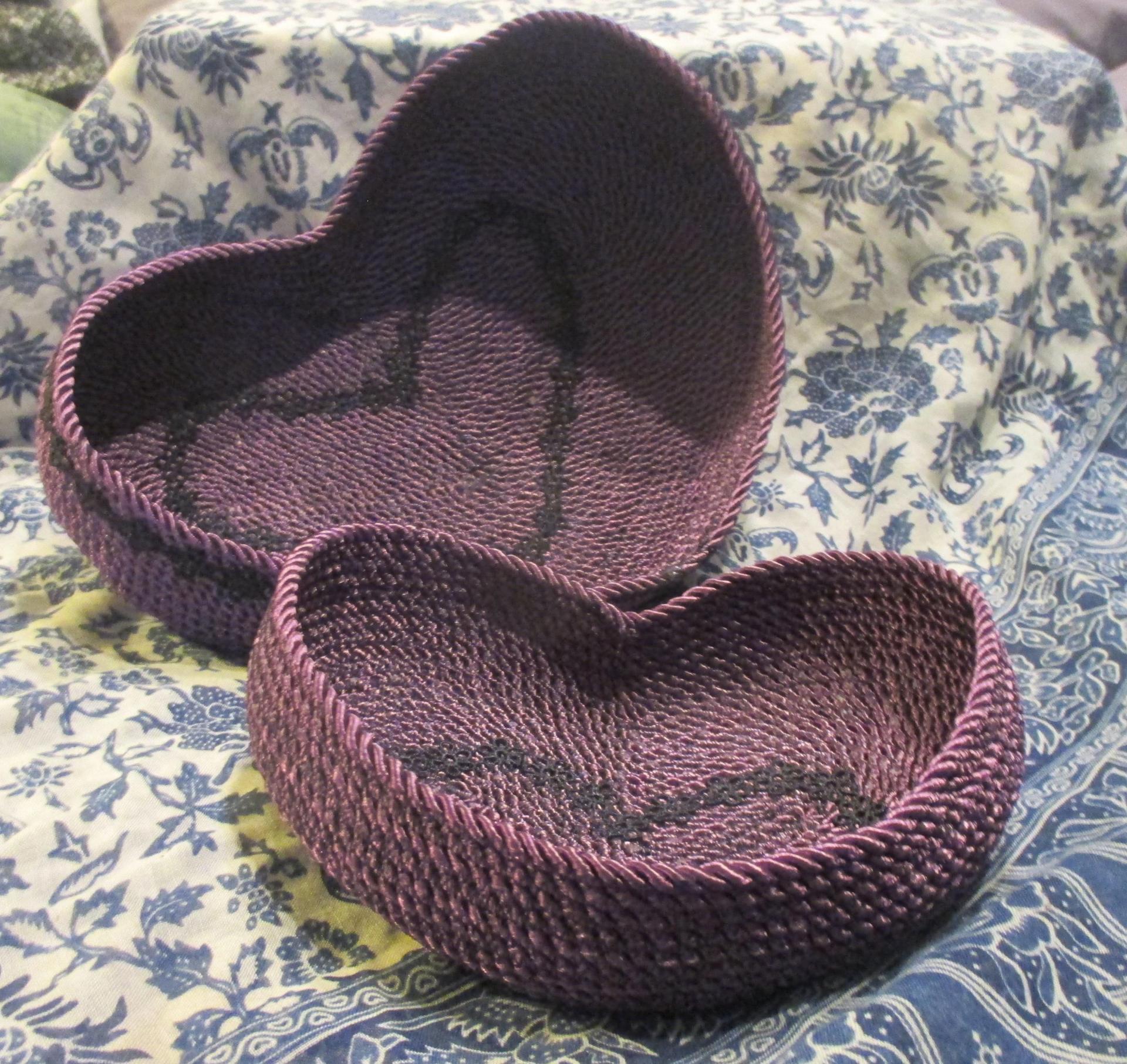 Rope Bowls,  Handmade Heart Shape Rope Bowls