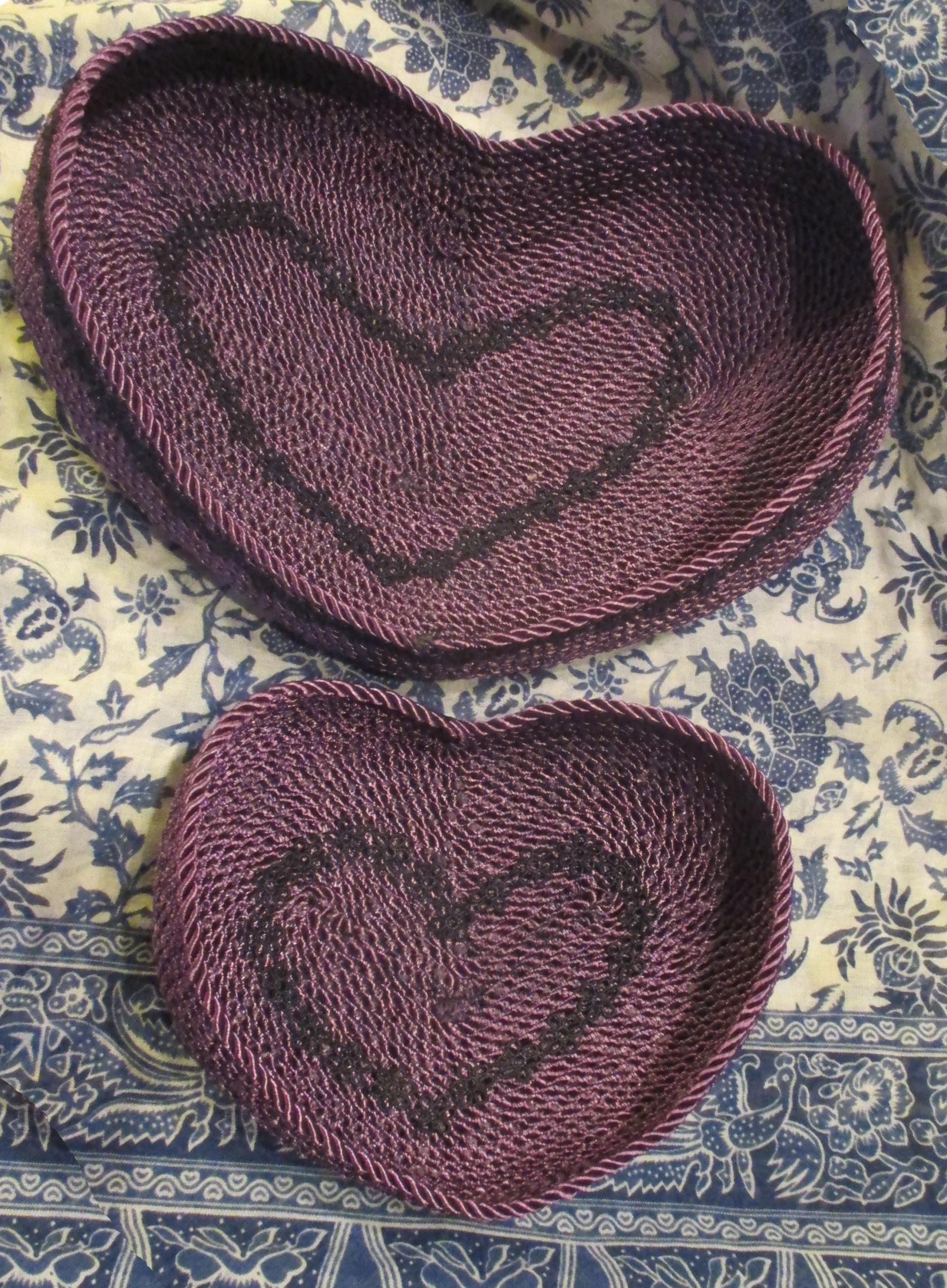 Rope Bowls,  Handmade Heart Shape Rope Bowls