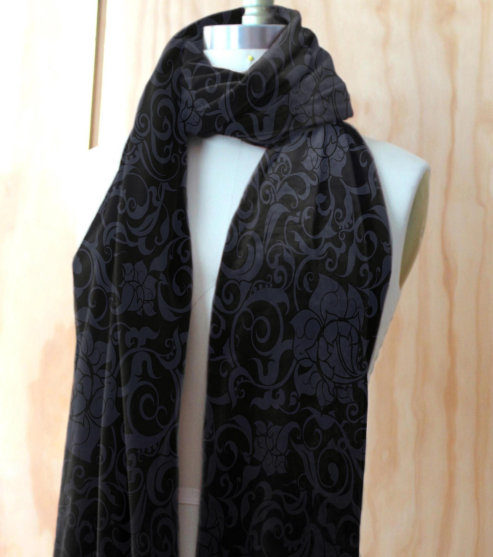 Velvet Scarf - Soft long Scarf, Multiple colors