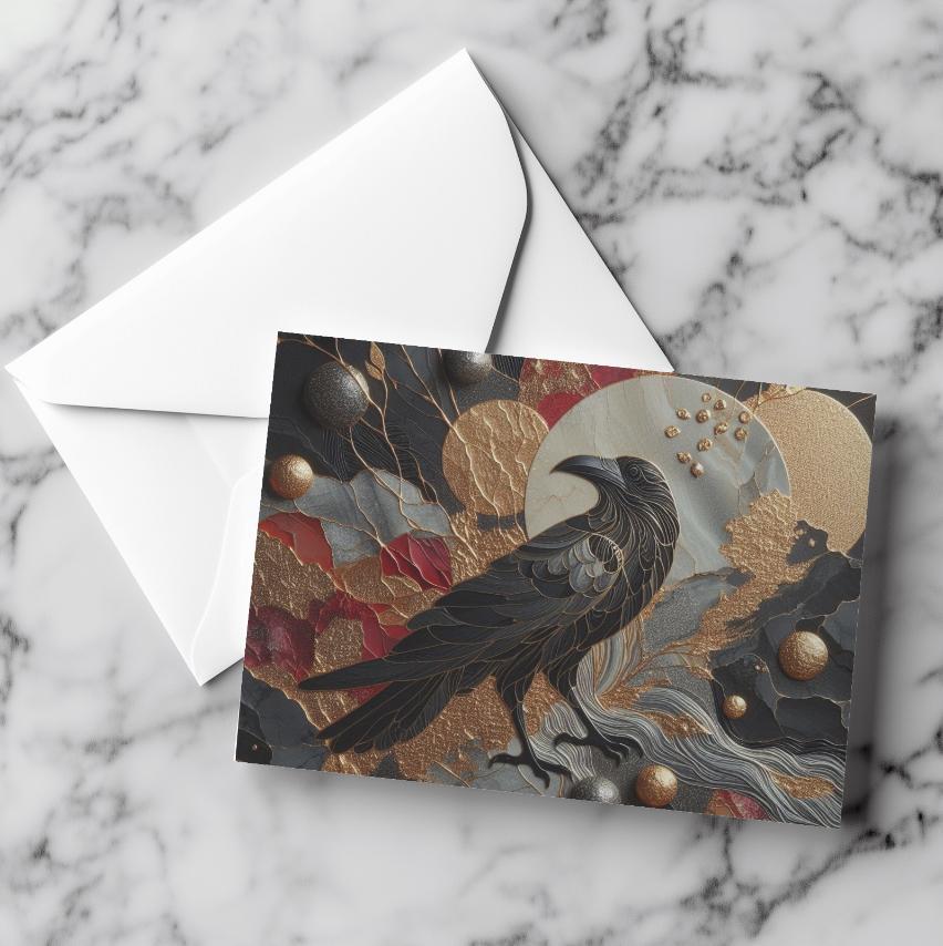 Raven - Large Cards, Notecards, Birthday, Invites