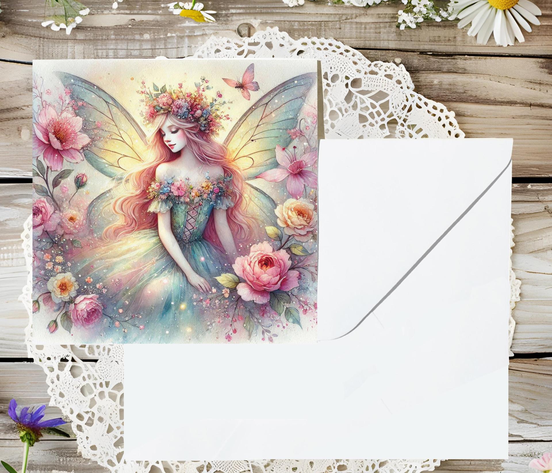 Set of 3 Designs, Fairy Greeting Cards, Bulk Pack of Cards
