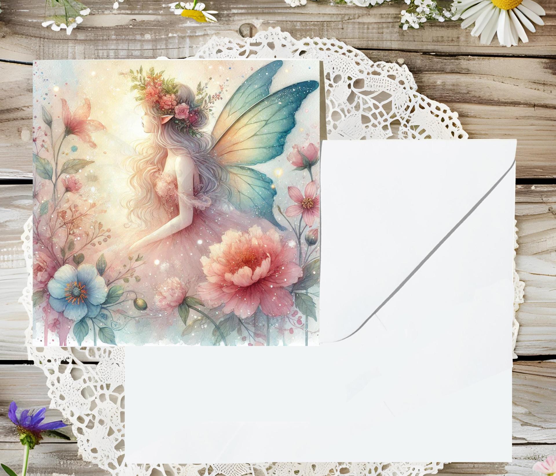 Set of 3 Designs, Fairy Greeting Cards, Bulk Pack of Cards