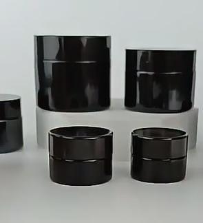 Black Violet UV Glass Jar with Airtight lid, Wide Mouth Jar, Miron Glass Cosmetic Jar