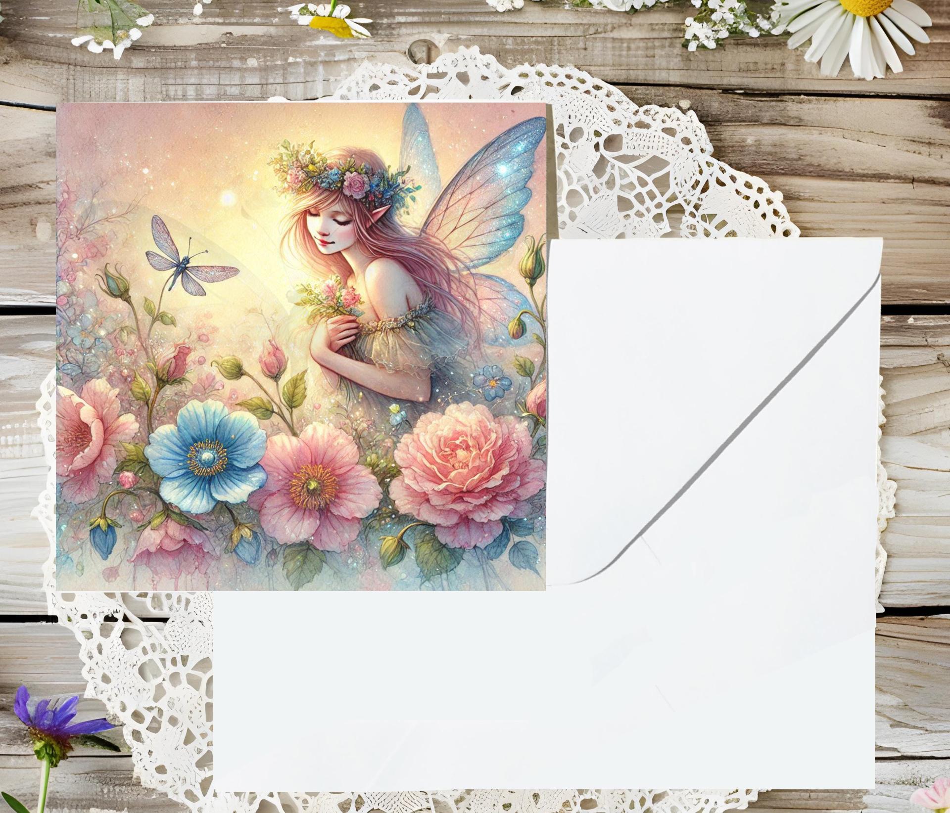 Set of 3 Designs, Fairy Greeting Cards, Bulk Pack of Cards
