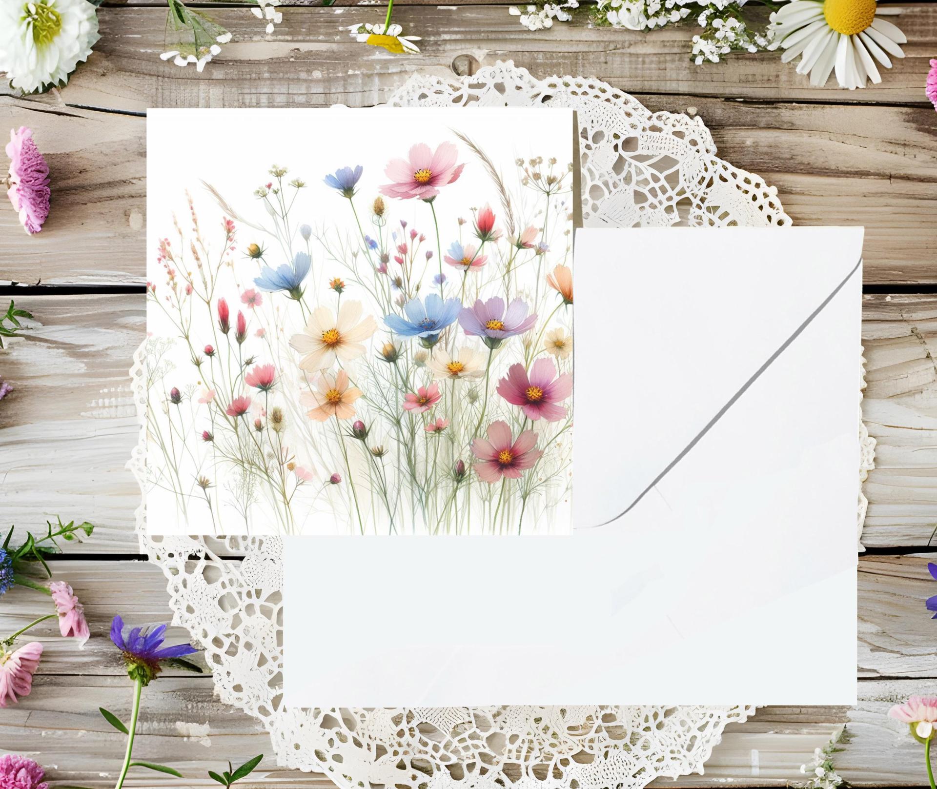 Wildflowers - Single Card or Bulk 10 Pack of Gift Cards