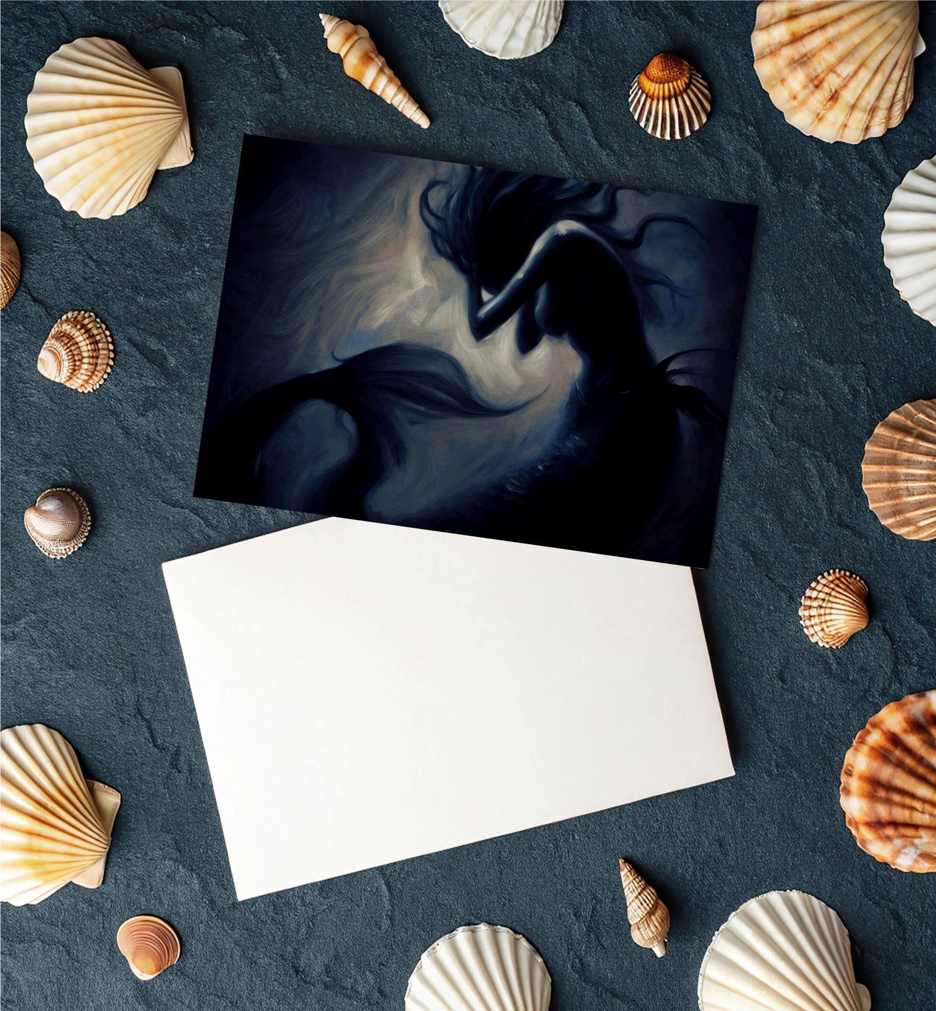 Mermaid Greeting Cards, Set of 5 Designs, Bulk Pack of Cards