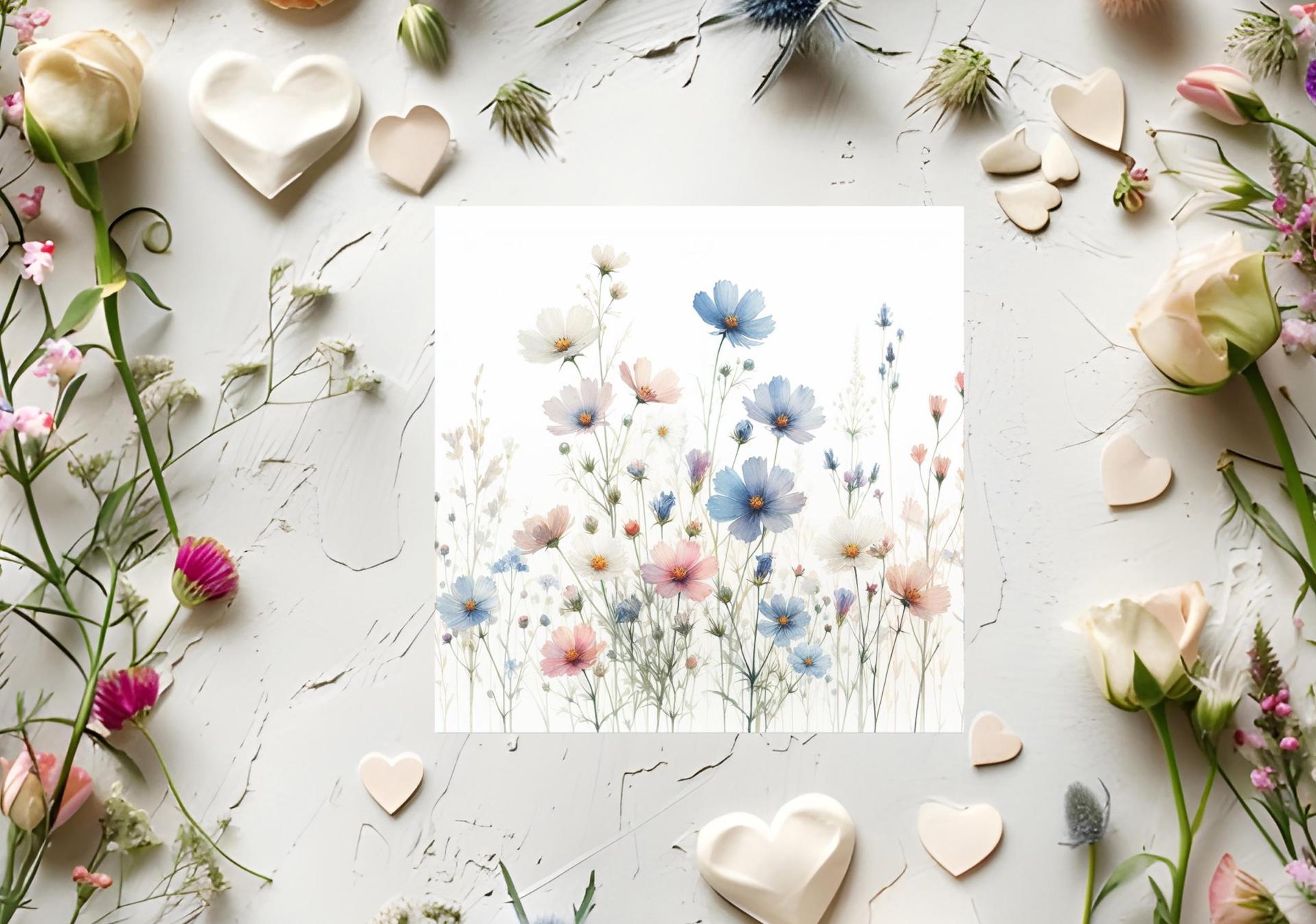 Wildflowers - Single Card or Bulk 10 Pack of Gift Cards