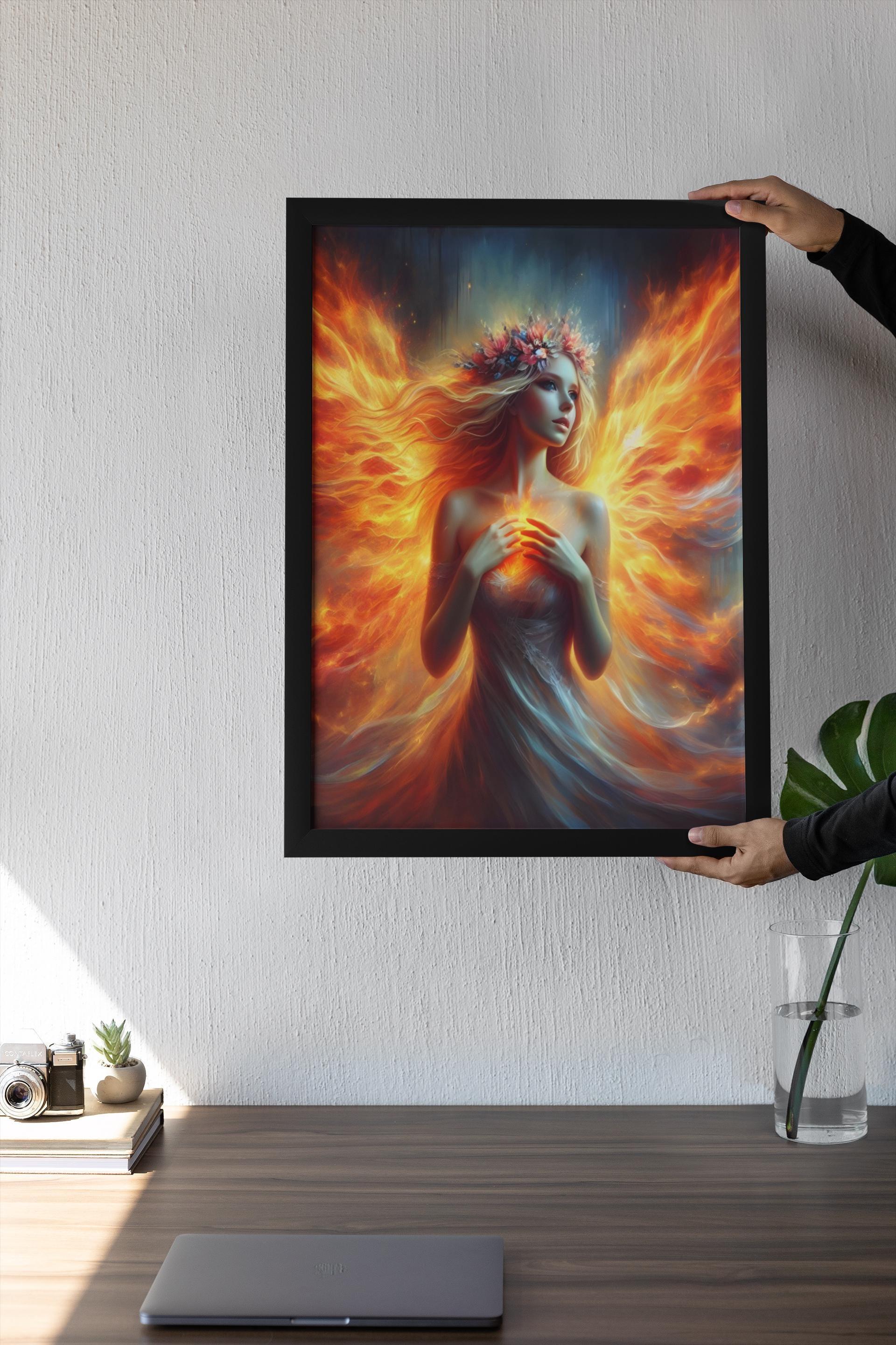 Fire Fairy - Original Art Print - Framed or Unframed