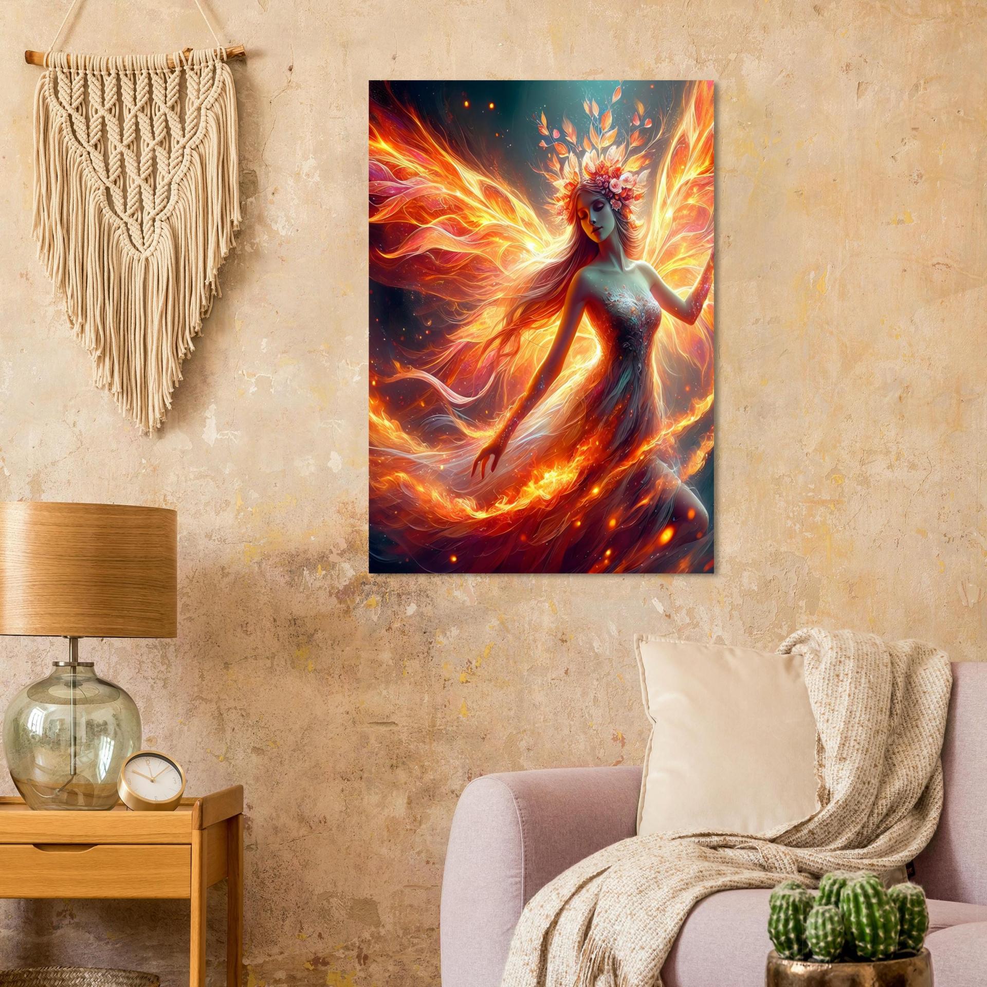 Print on Canvas, Fire Fairy, Ready to Hang