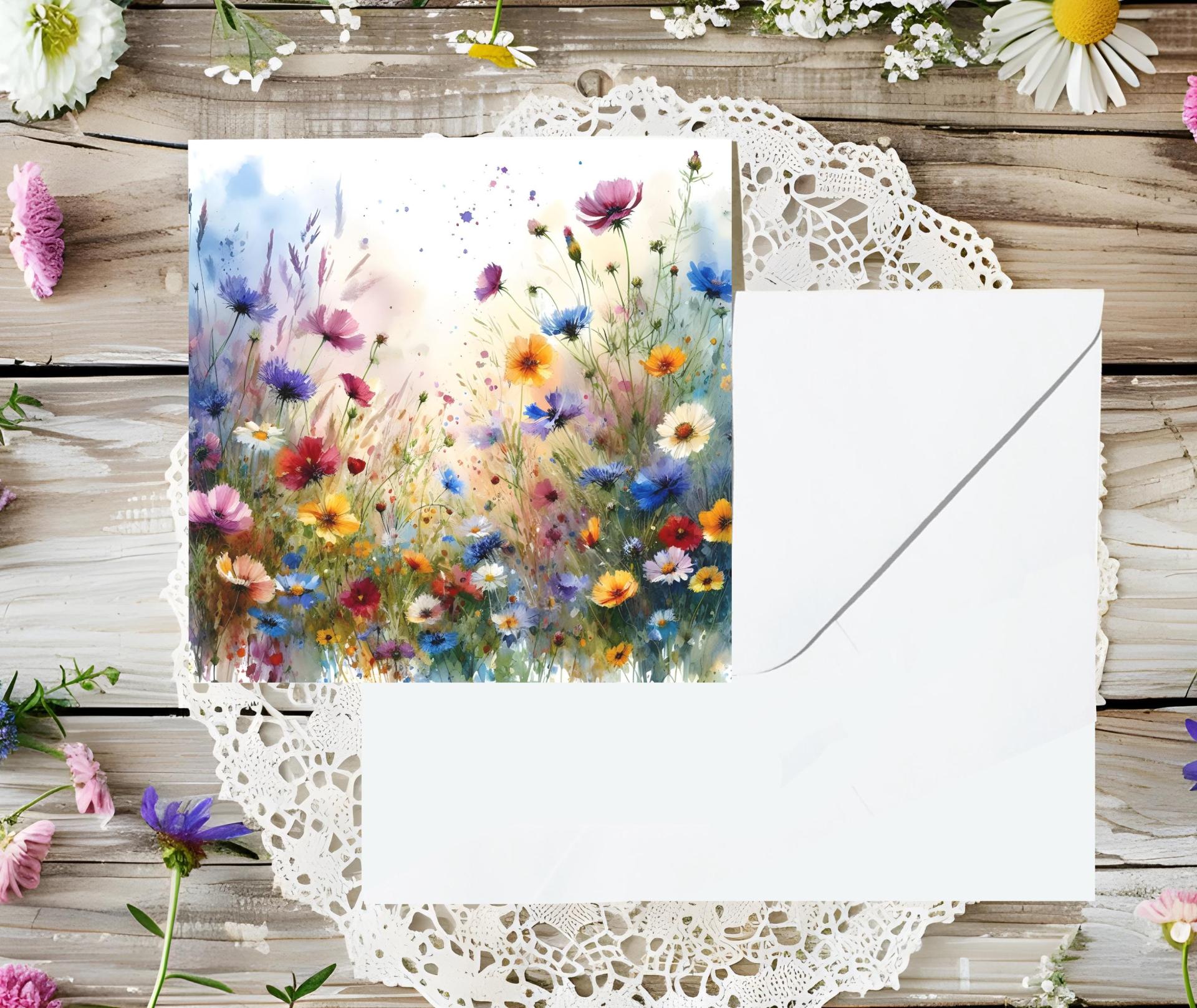 Wildflowers - Single Card or Bulk 10 Pack of Gift Cards