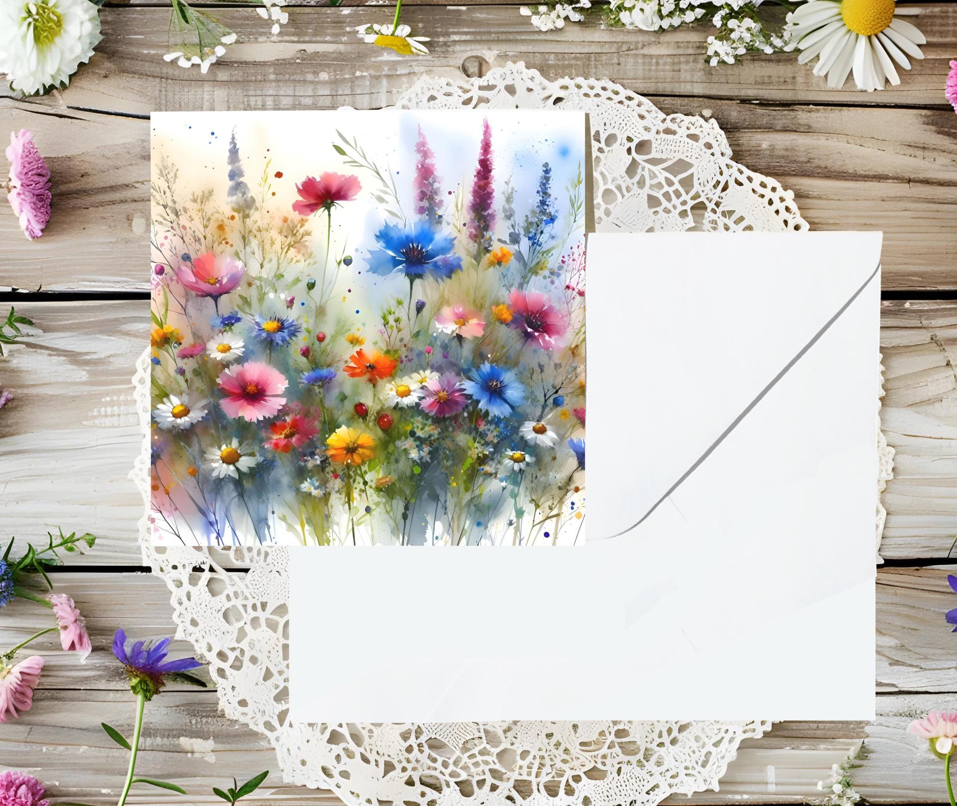 Wildflowers - Single Card or Bulk 10 Pack of Gift Cards