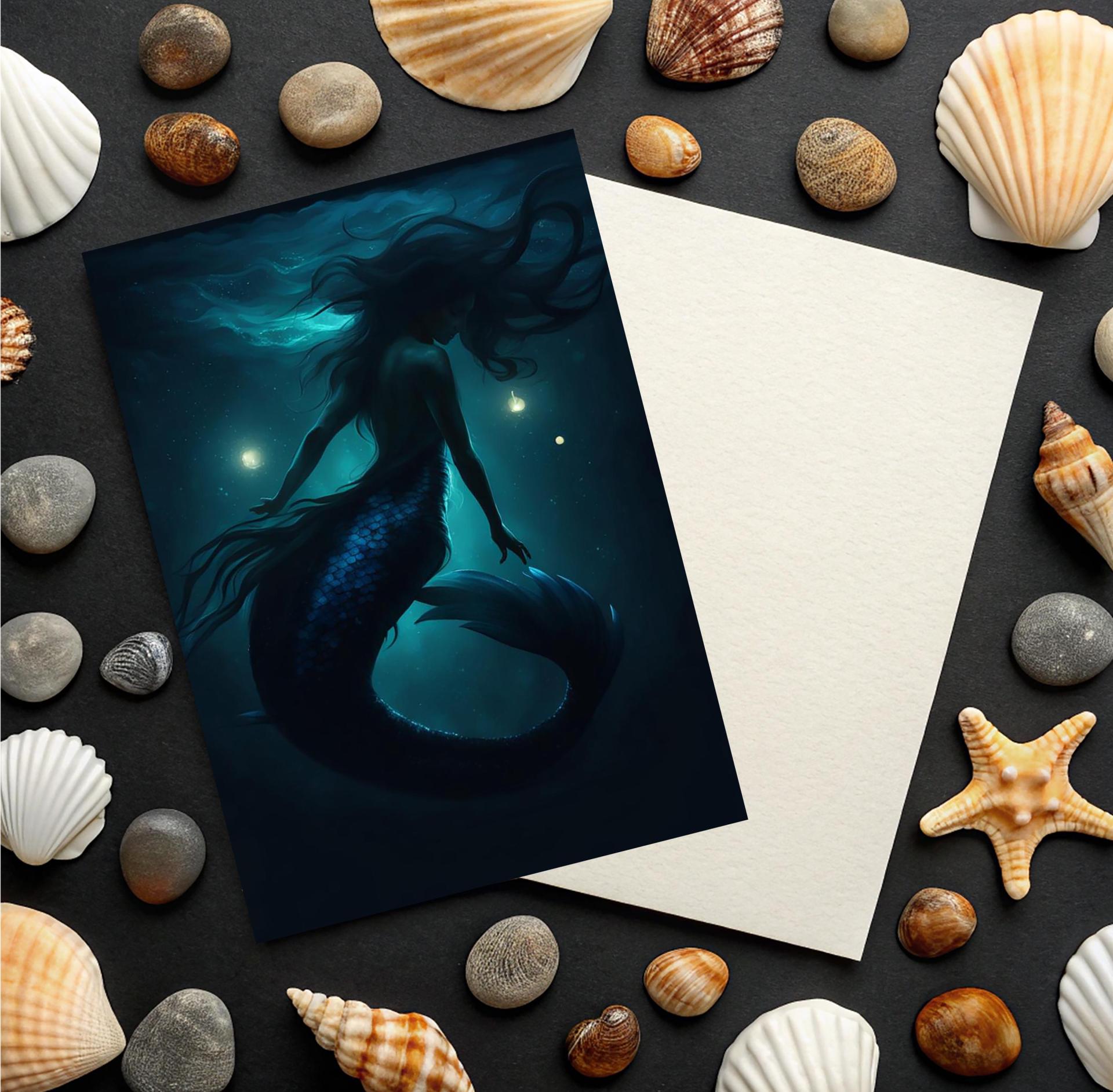 Mermaid Greeting Cards, Birthday, Invitations, Thank You Cards