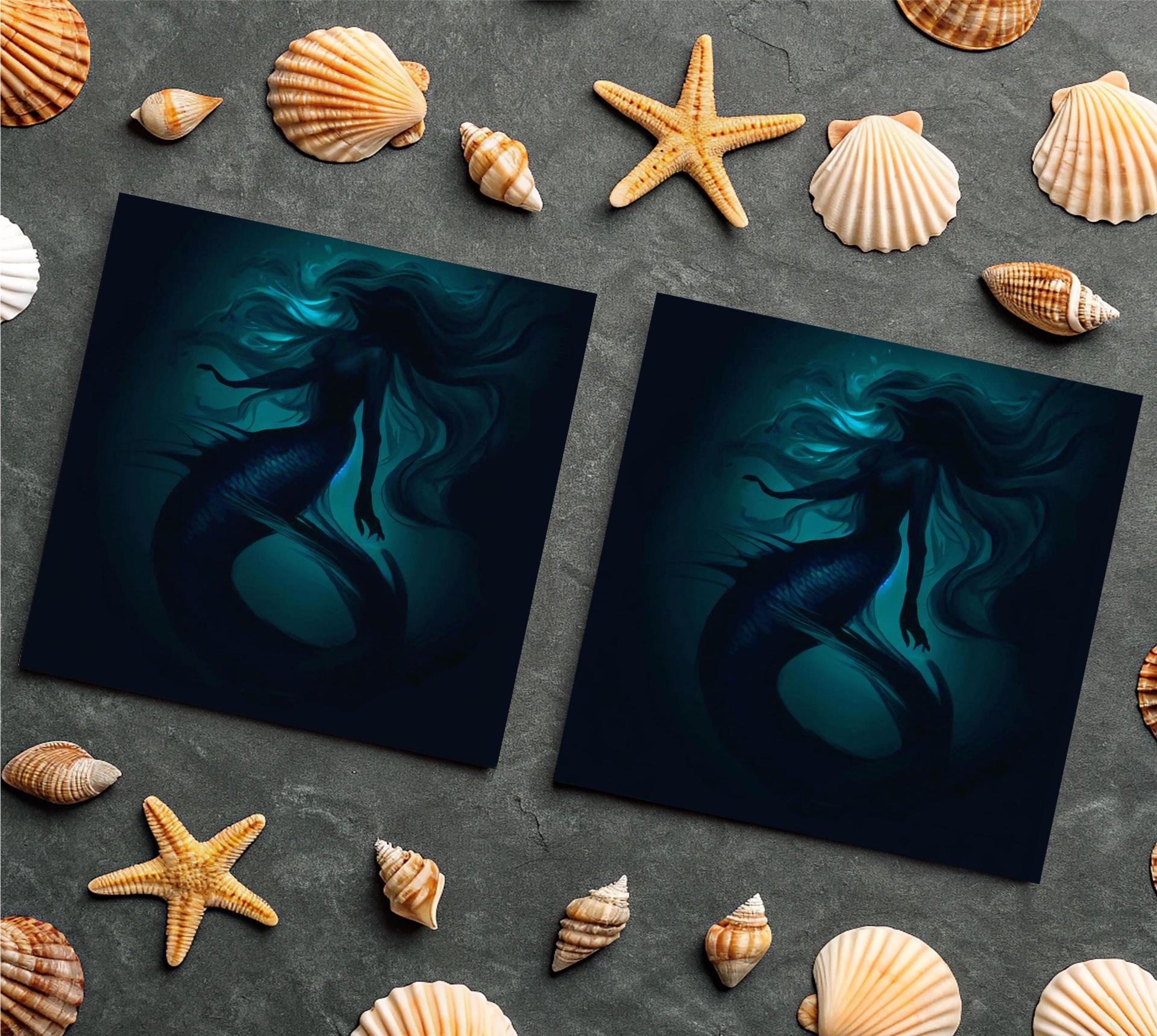 Mermaid Greeting Cards, Birthday, Invitations, Thank You Cards